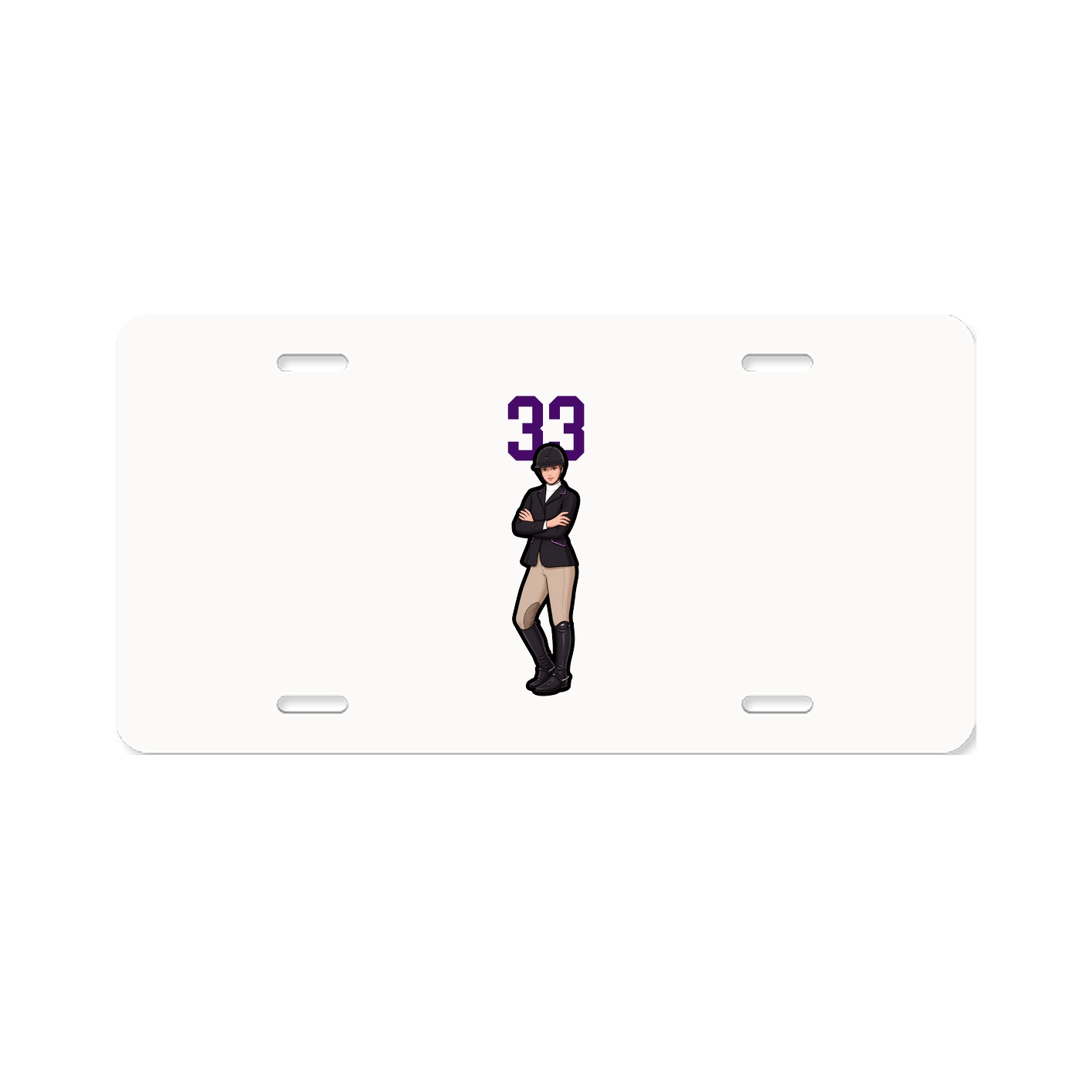 License Plate — Number Top in Classic