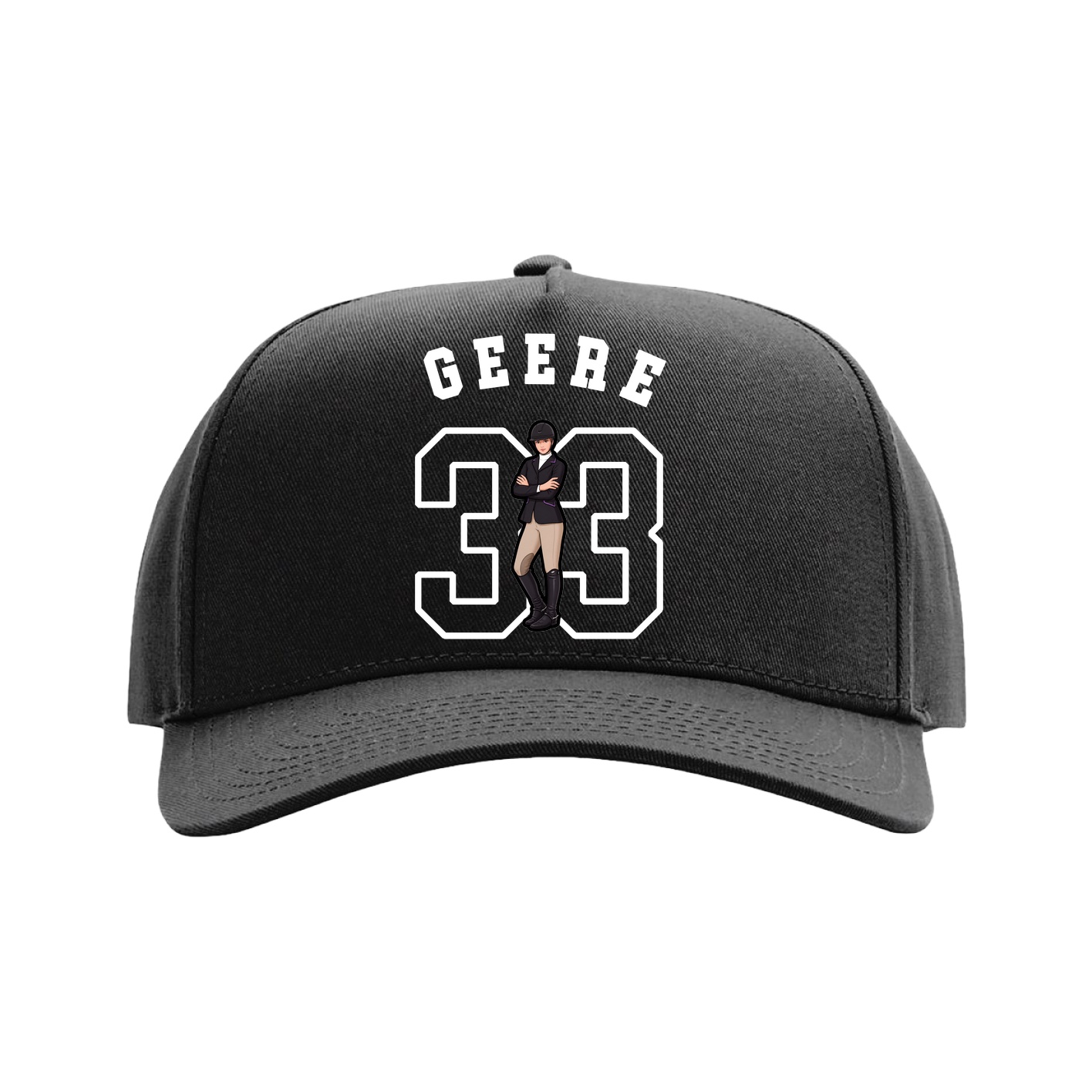 Full Fabric Five-Panel Champ Cap — Shirsey Arch in Black