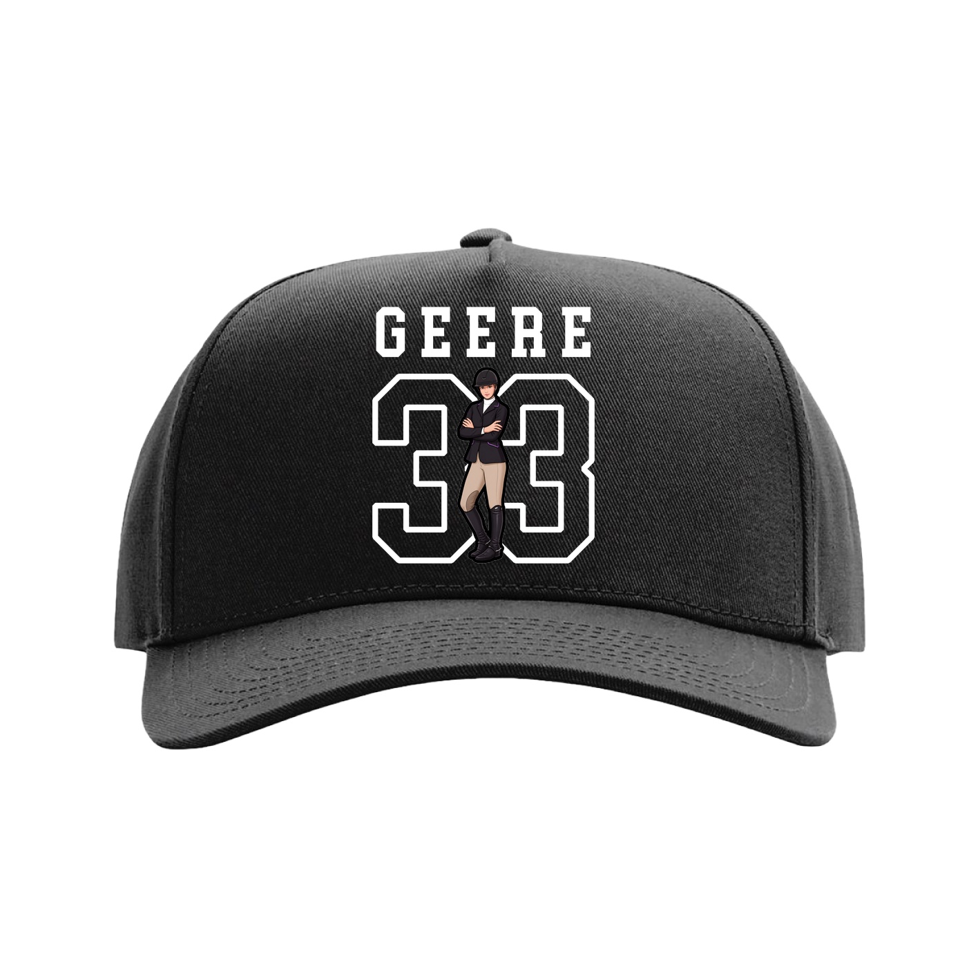Full Fabric Five-Panel Champ Cap — Shirsey in Black