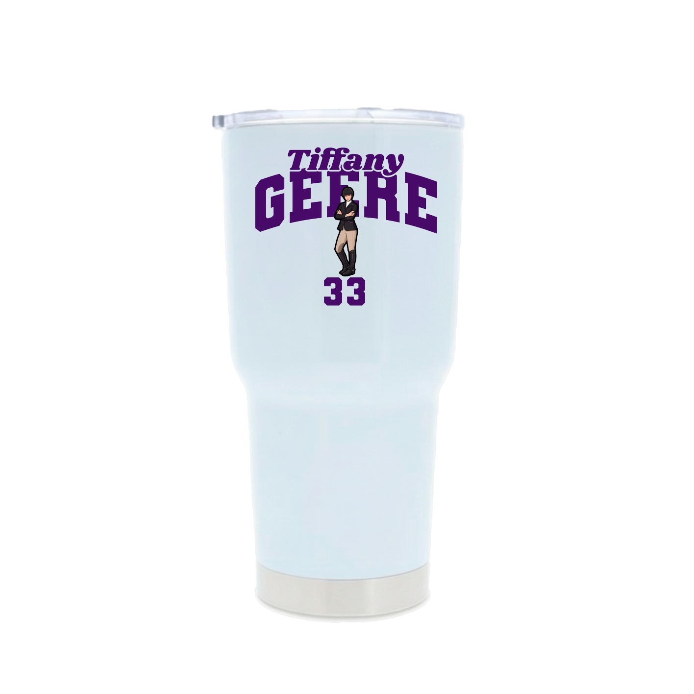 30oz Stainless Steel Tumbler — Signature Arch in White