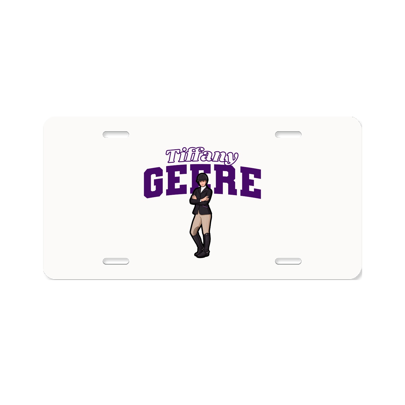 License Plate — Name Arch in Classic