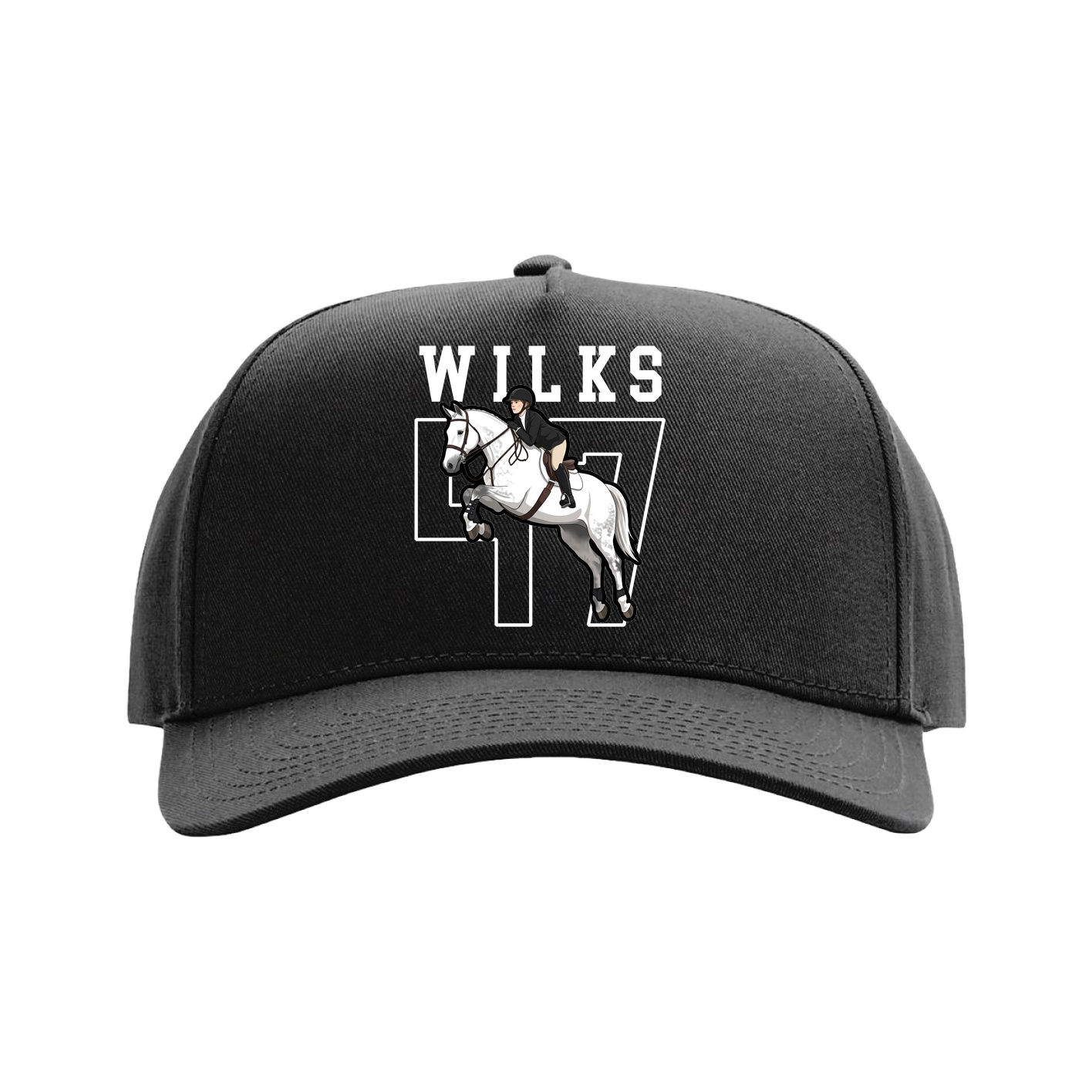 Full Fabric Five-Panel Champ Cap — Shirsey in Black