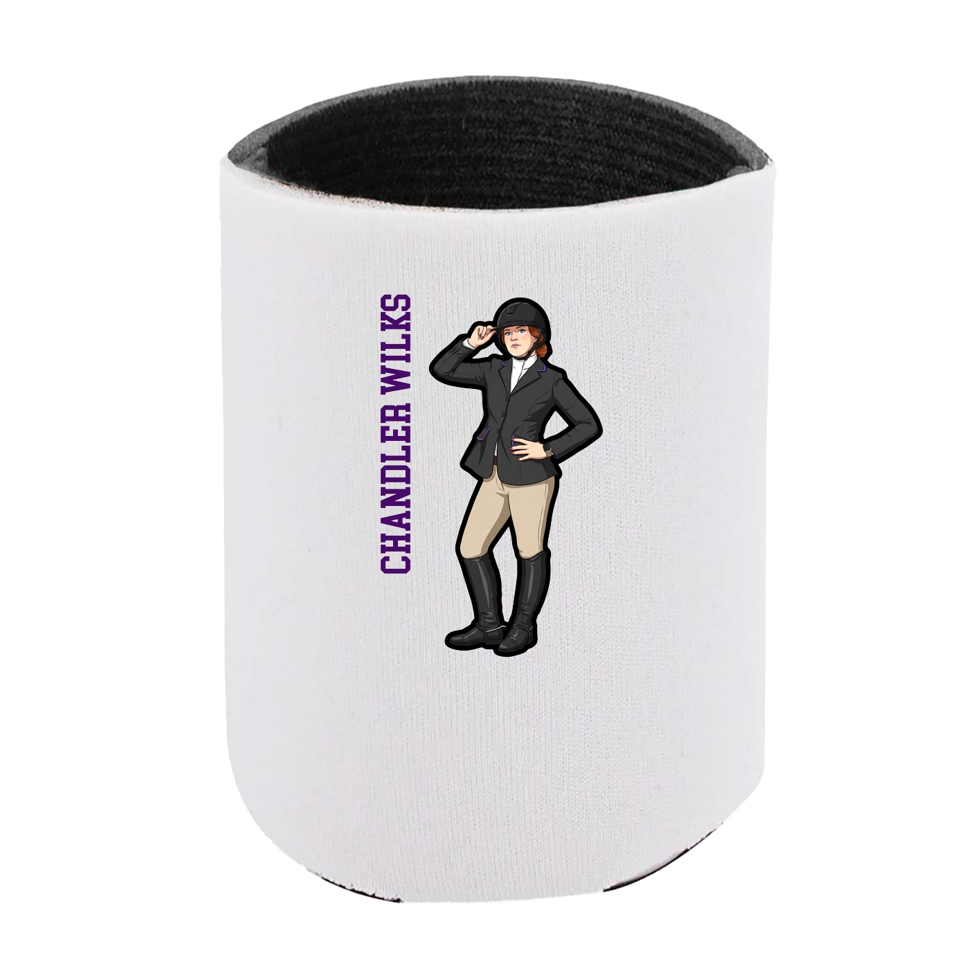 Can Holder — Name Vertical in White