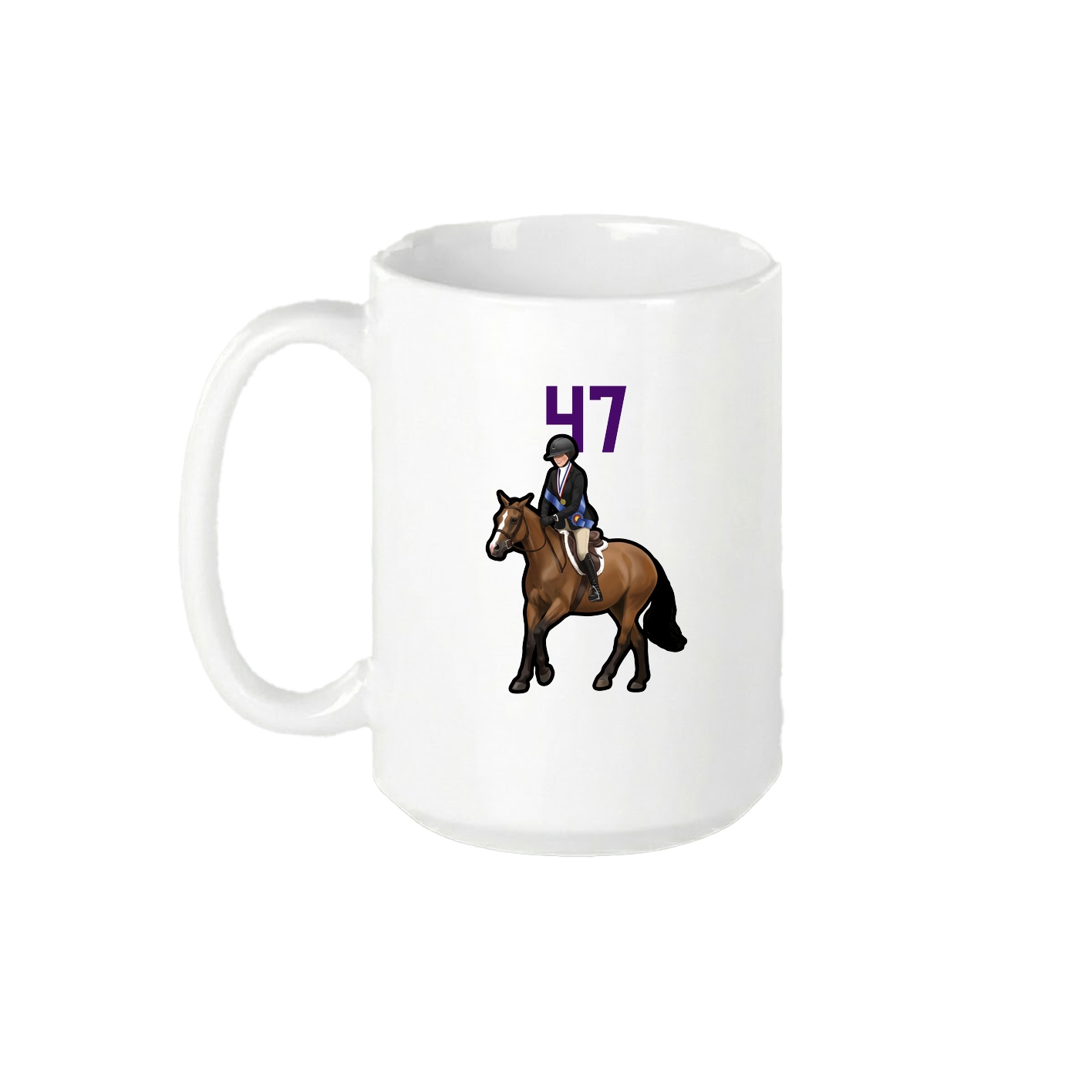 15oz Coffee Mug — Number Top in White