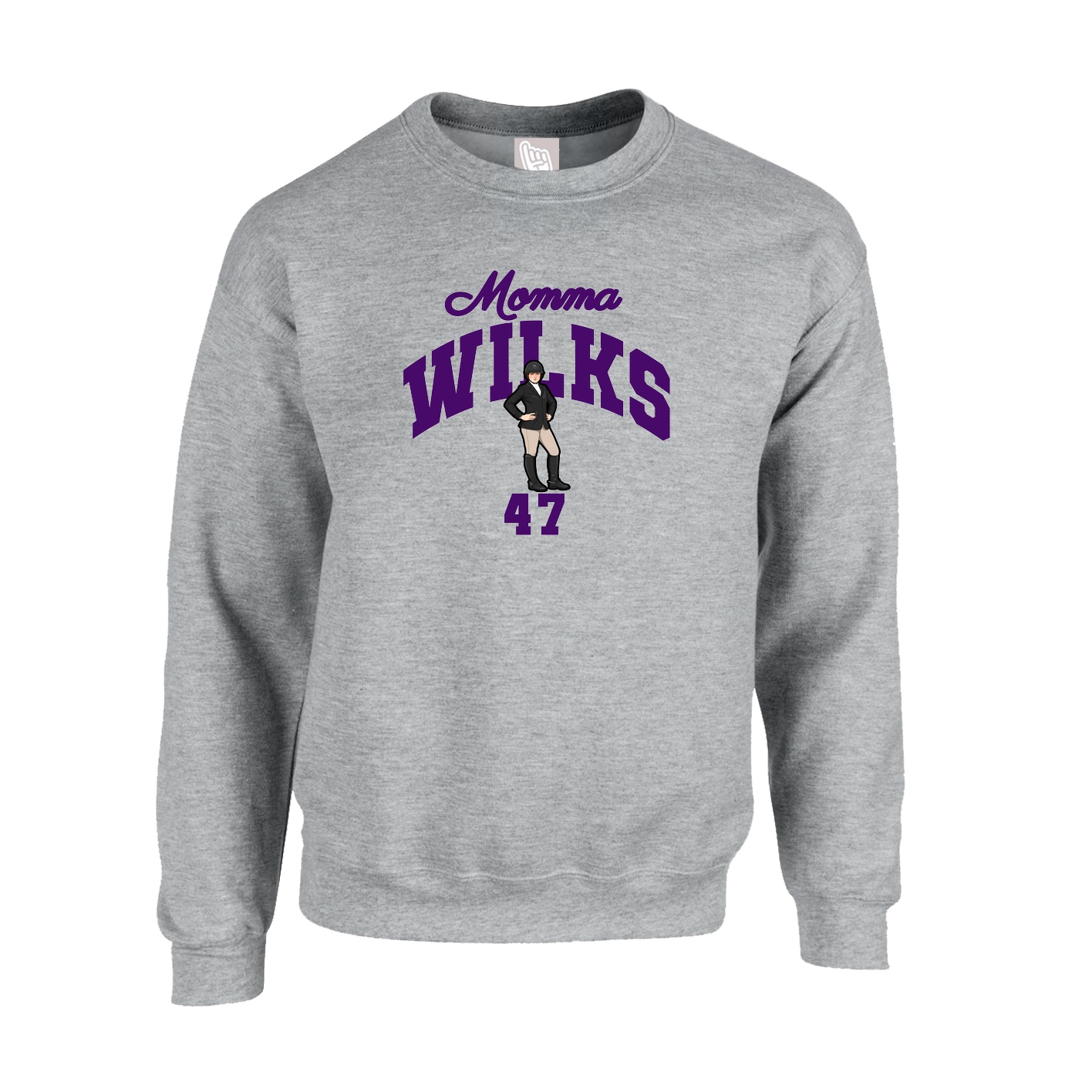 Fleece Crew — Mothers Day Arch in Grey