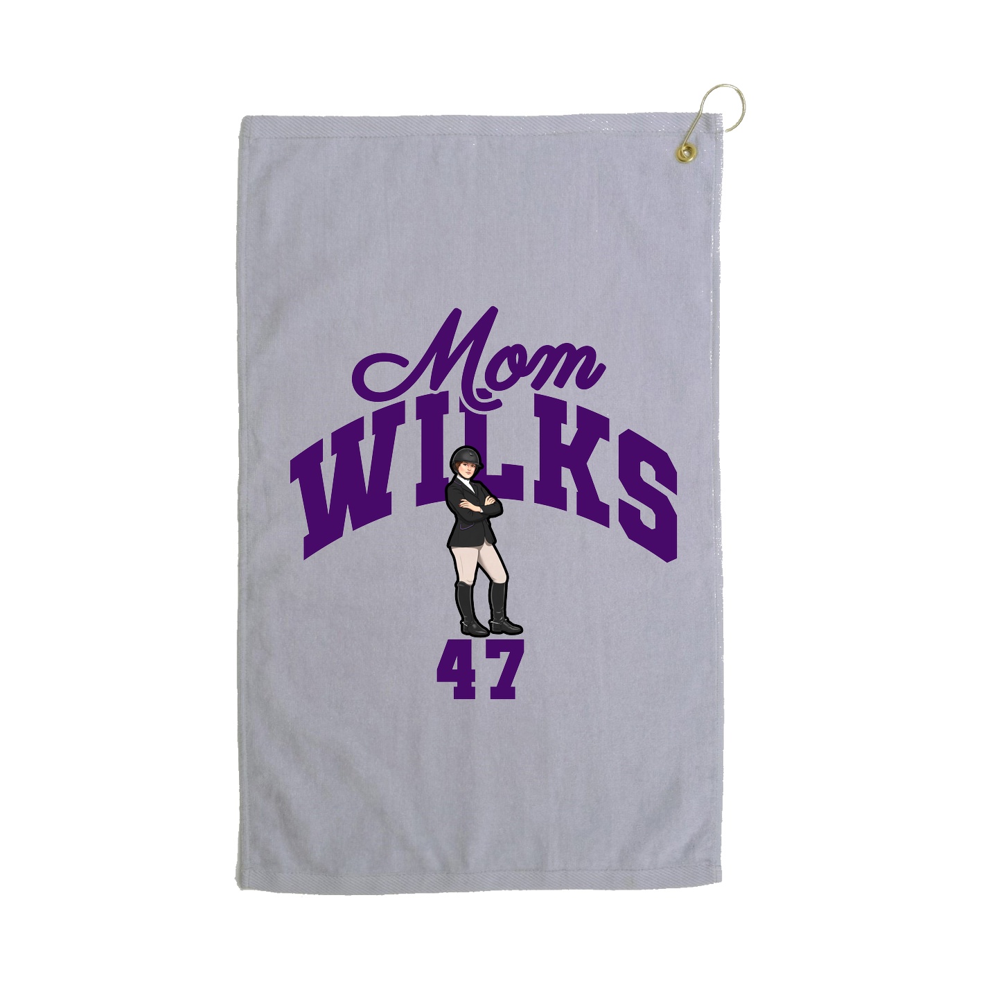 Golf Towel — Mothers Day Arch in Grey