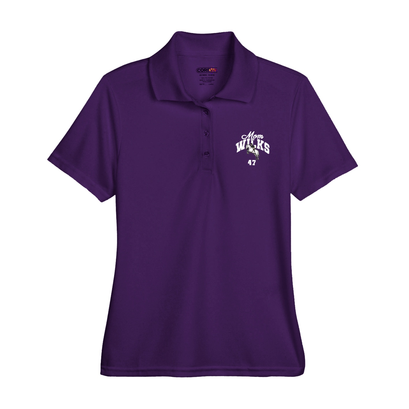 Womens Performance Polo — Mothers Day Arch in Purple