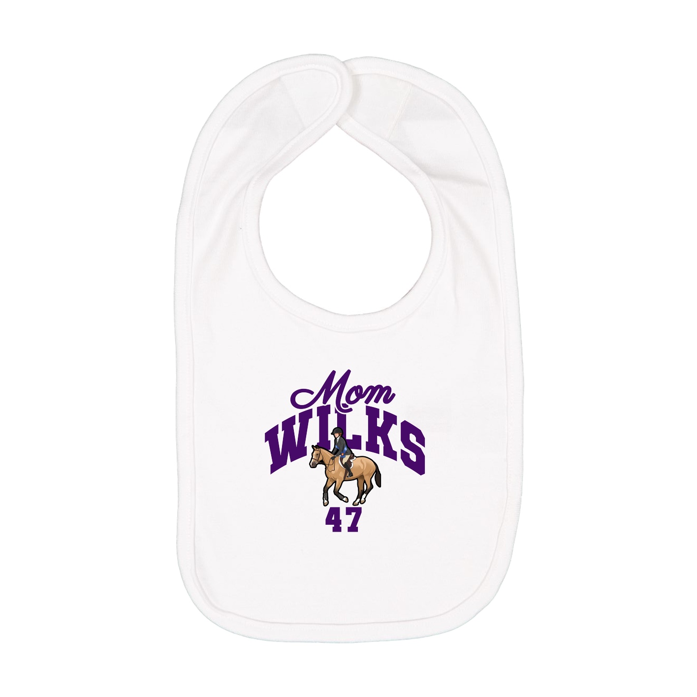 Infant Bib — Mothers Day Arch in White