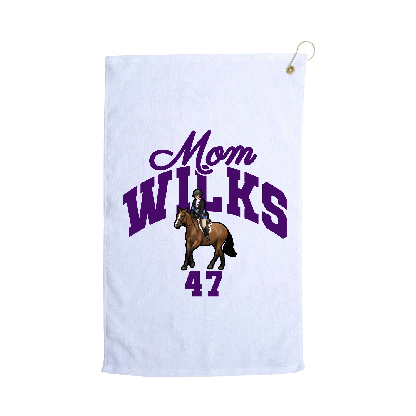 Golf Towel — Mothers Day Arch in White
