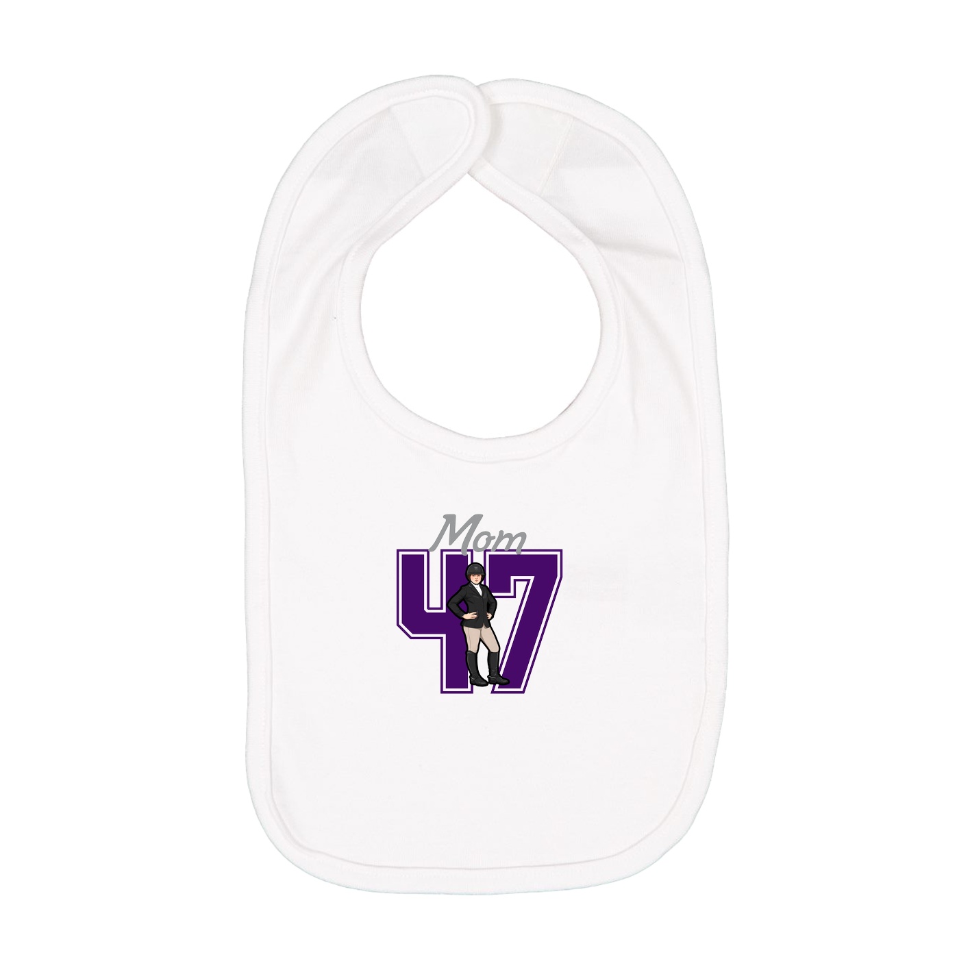 Infant Bib — Mothers Day Shirsey in White