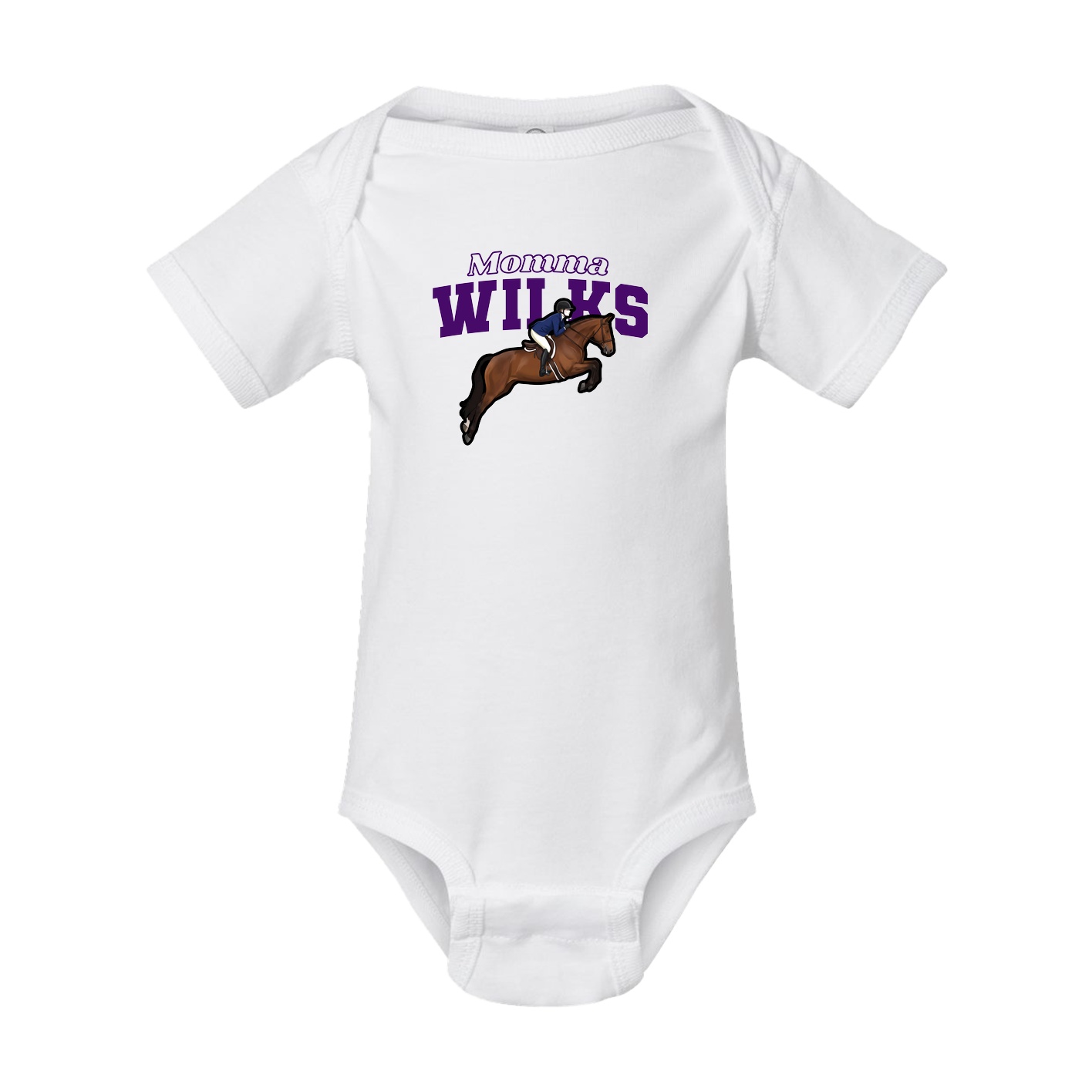 Baby Onesie — Mothers Day Block in White