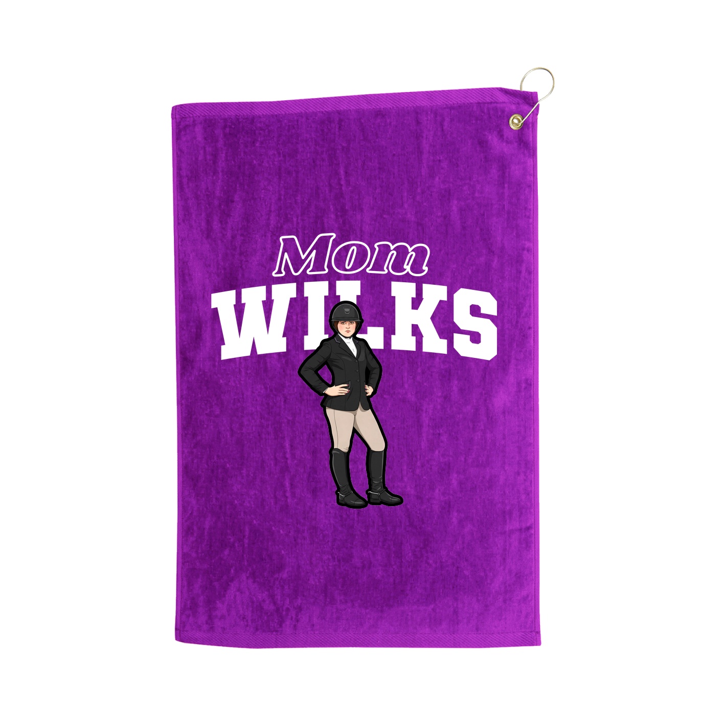 Golf Towel — Mothers Day Block in Purple
