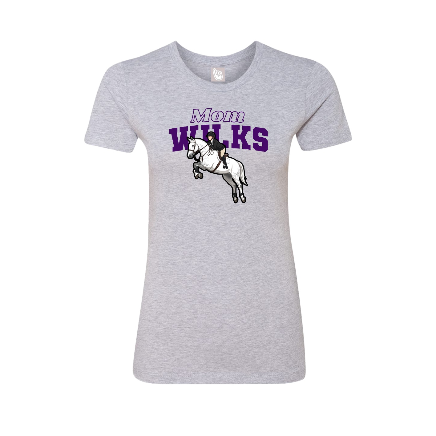 Womens Tee — Mothers Day Block in Grey
