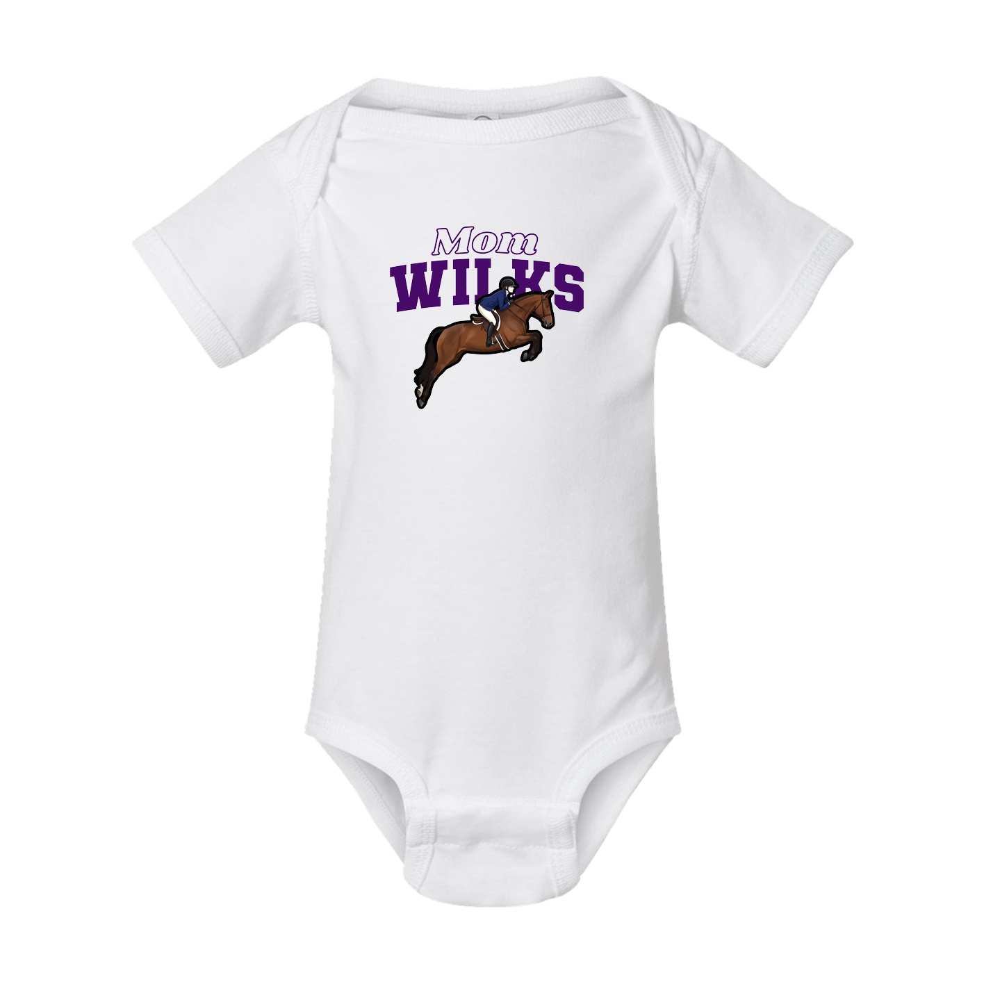 Baby Onesie — Mothers Day Block in White
