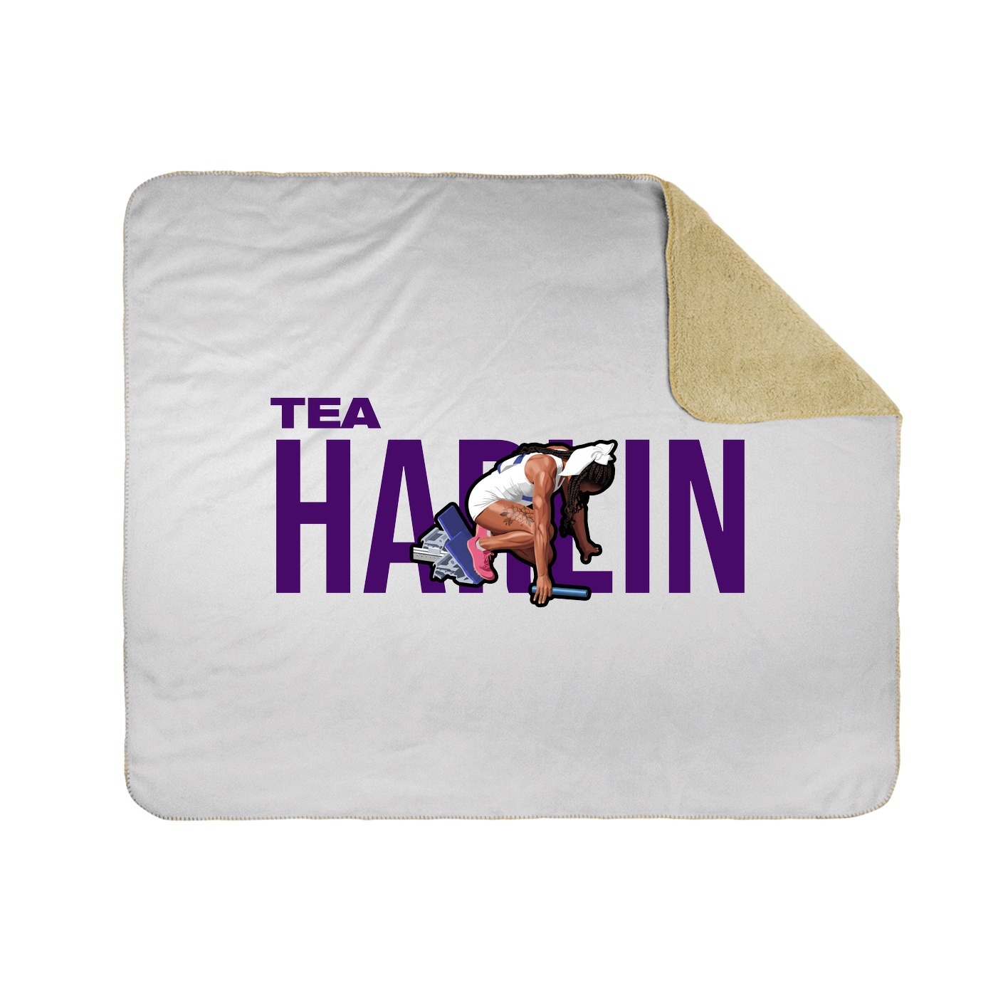 Throw Blanket — Player Name in White