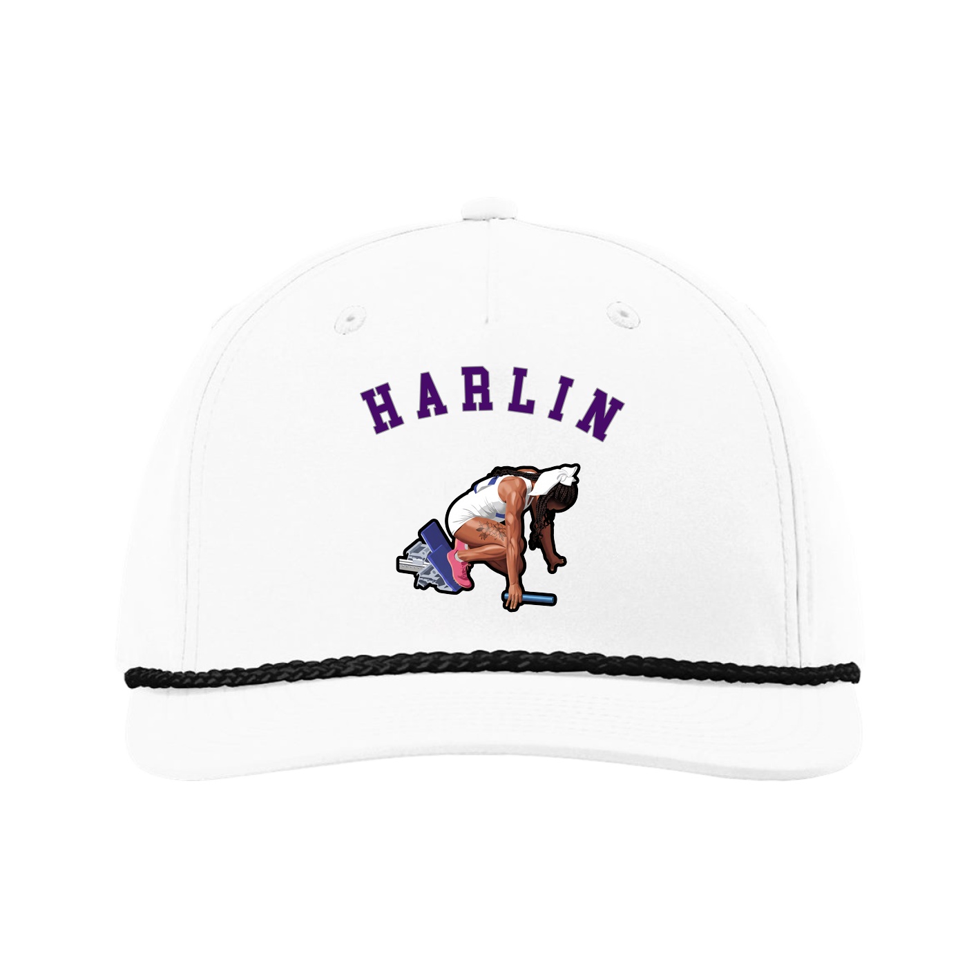 Five-Panel Classic Rope Cap — Shirsey Arch in White
