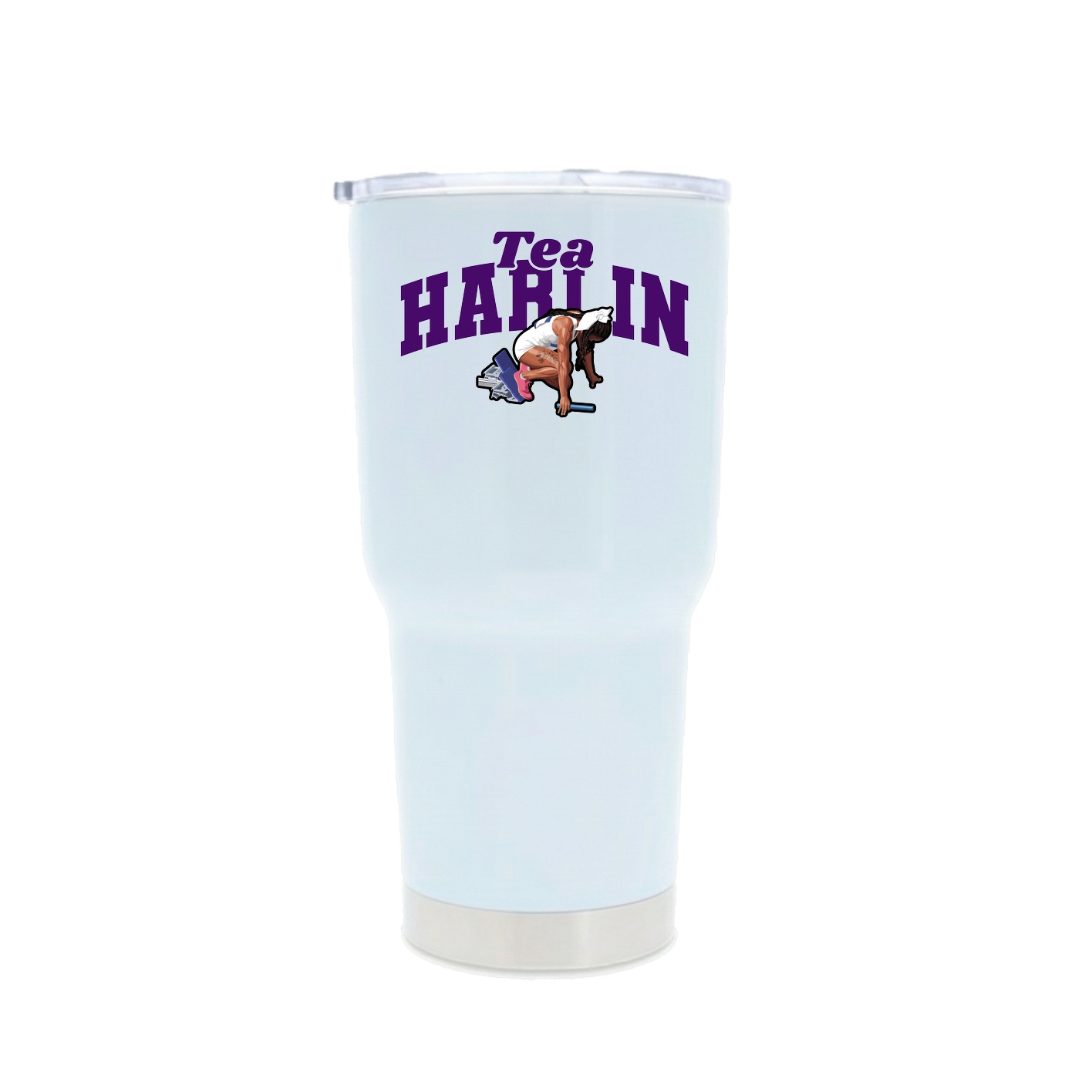 30oz Stainless Steel Tumbler — Signature Arch in White