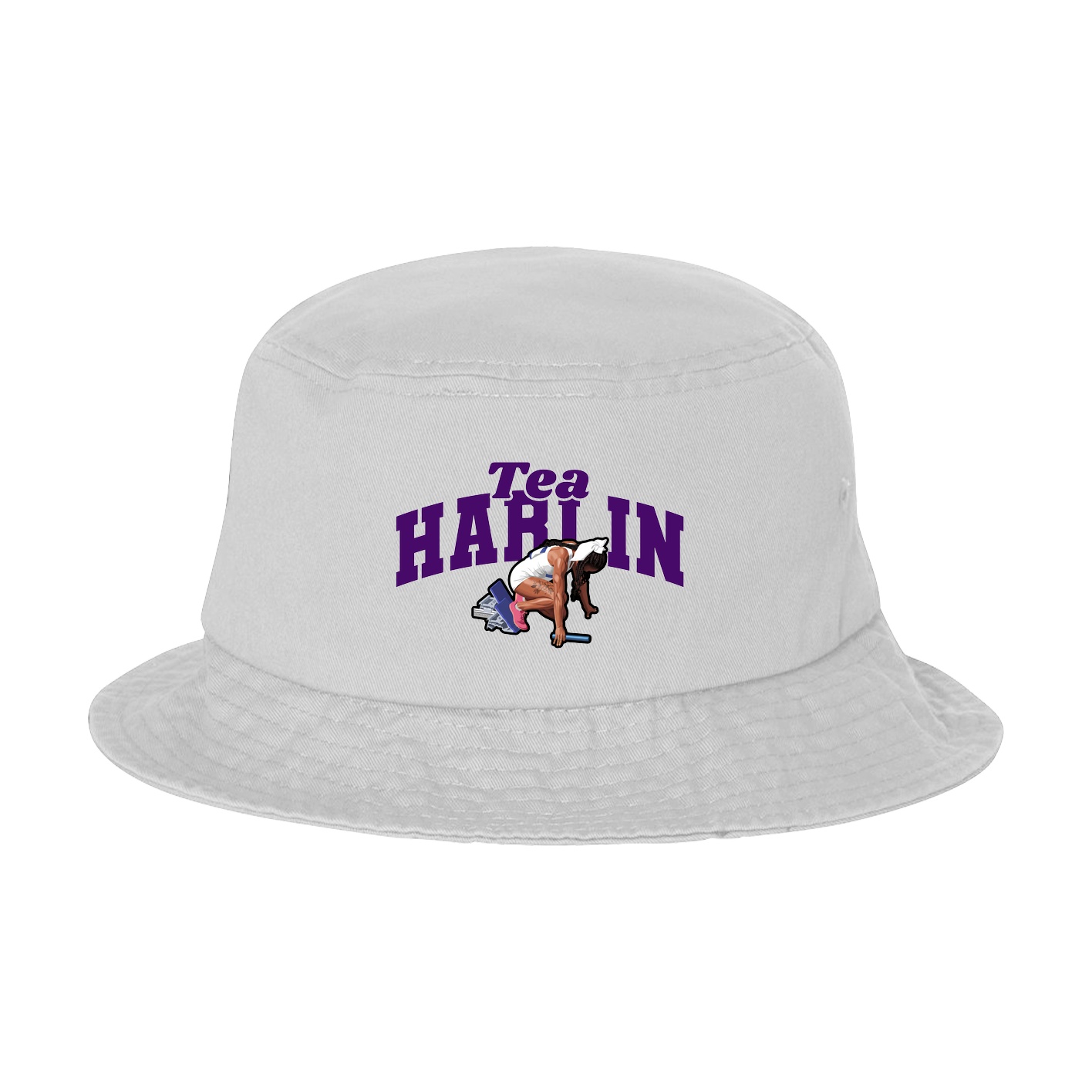 Bucket Cap — Signature Arch in White