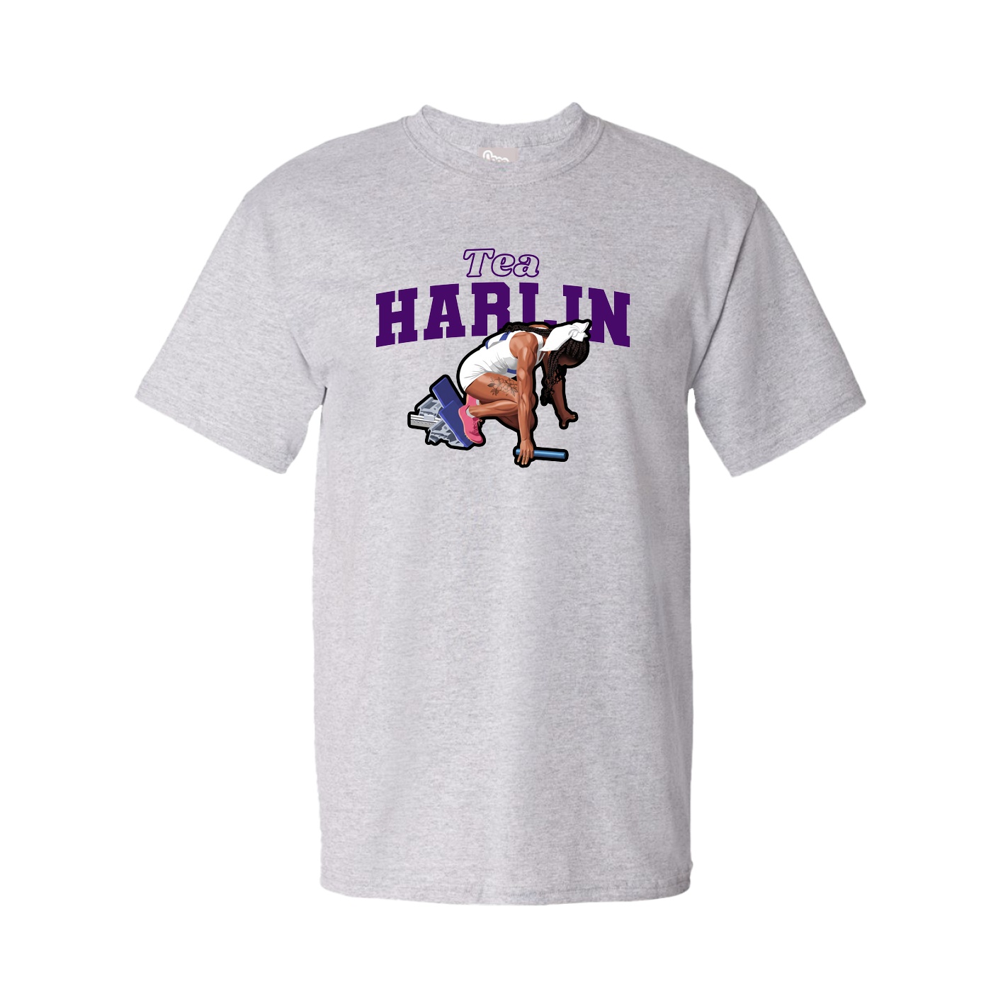 Youth Tee — Name Arch in Grey