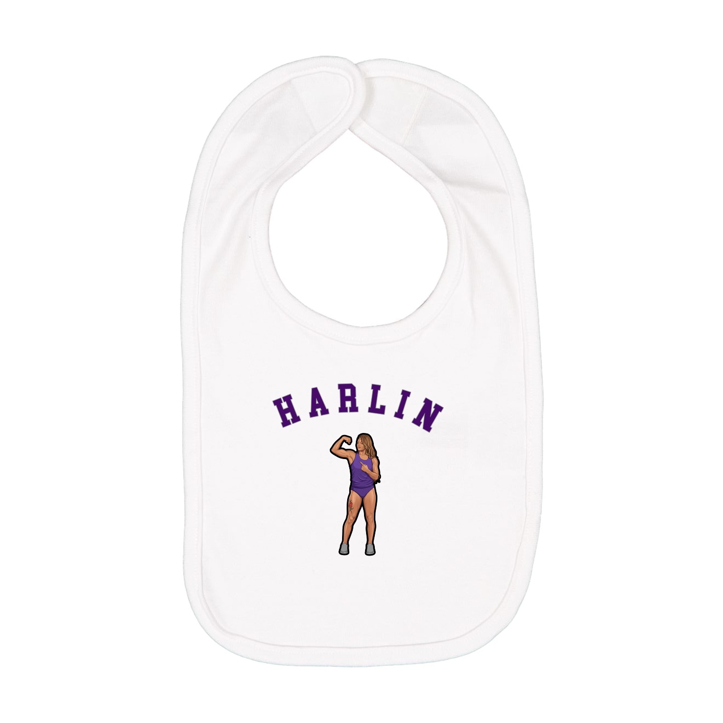 Infant Bib — Shirsey Arch in White