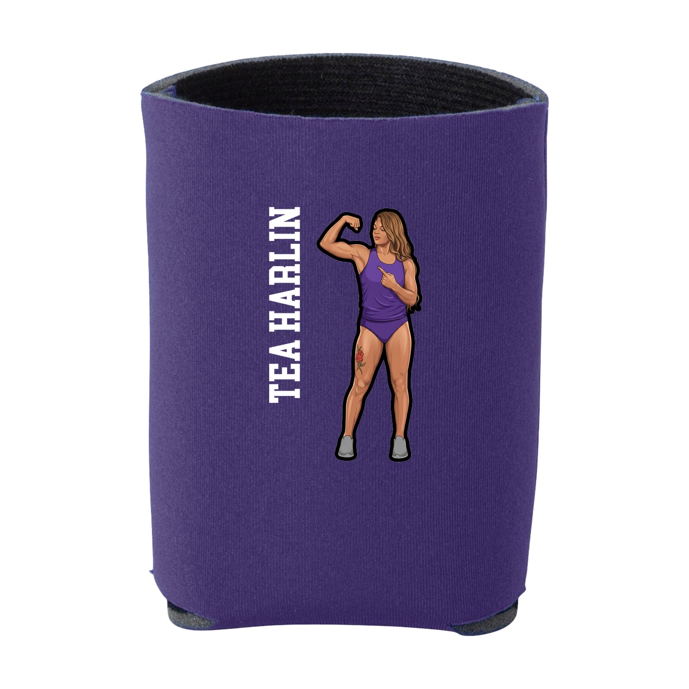 Can Holder — Name Vertical in Purple