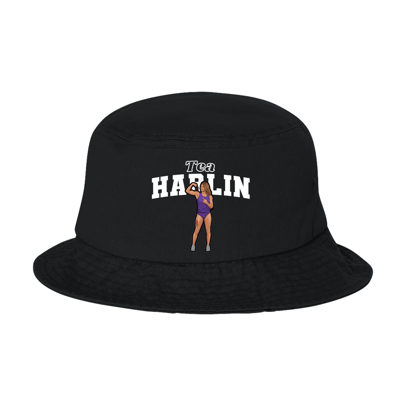 Bucket Cap — Name Arch in Black