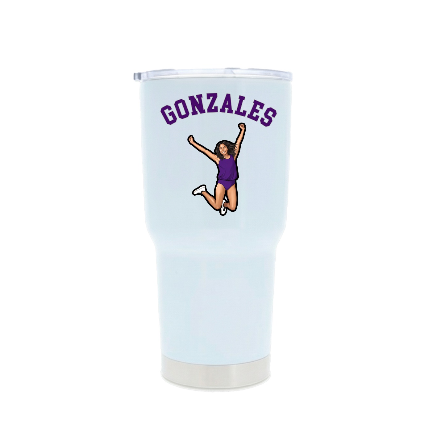 30oz Stainless Steel Tumbler — Shirsey Arch in White