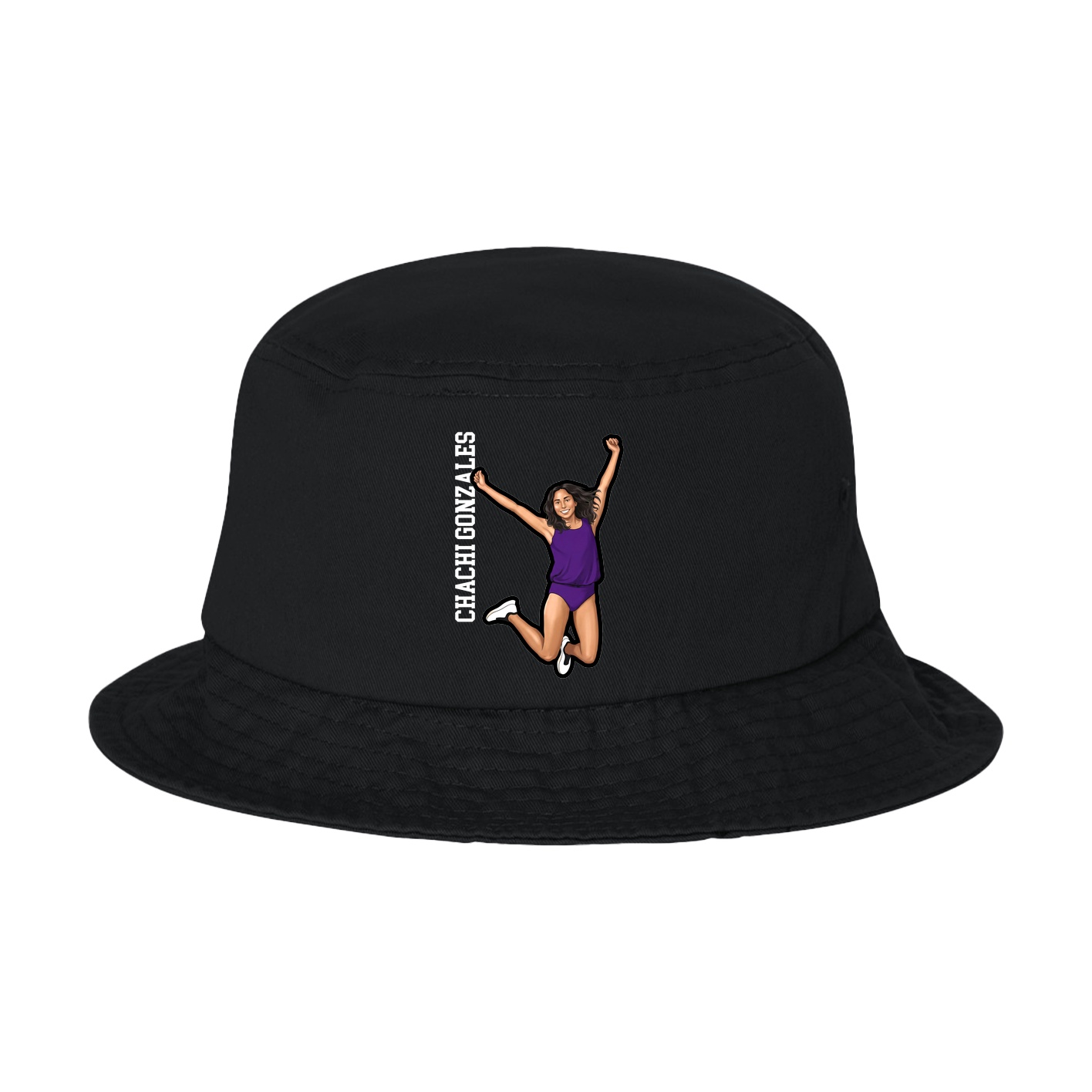 Bucket Cap — Name Vertical in Black