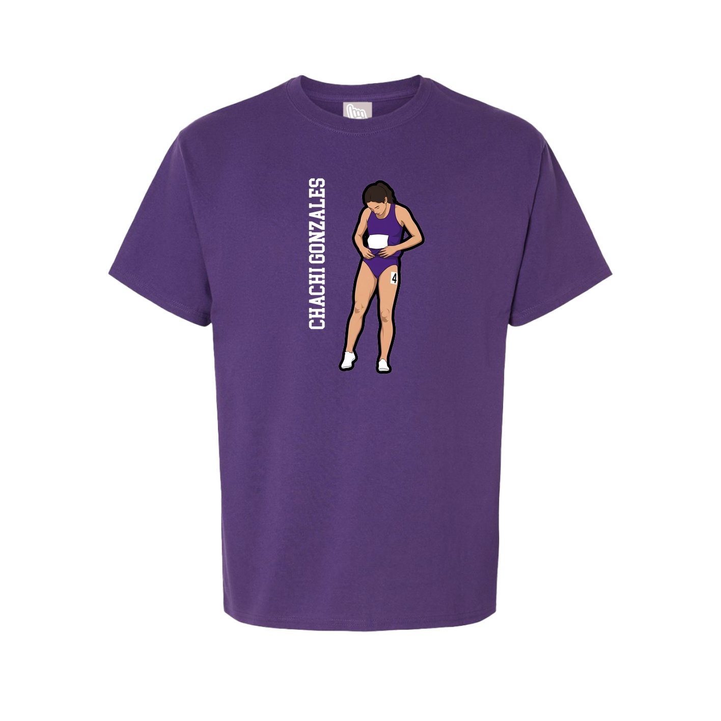 Youth Tee — Name Vertical in Purple
