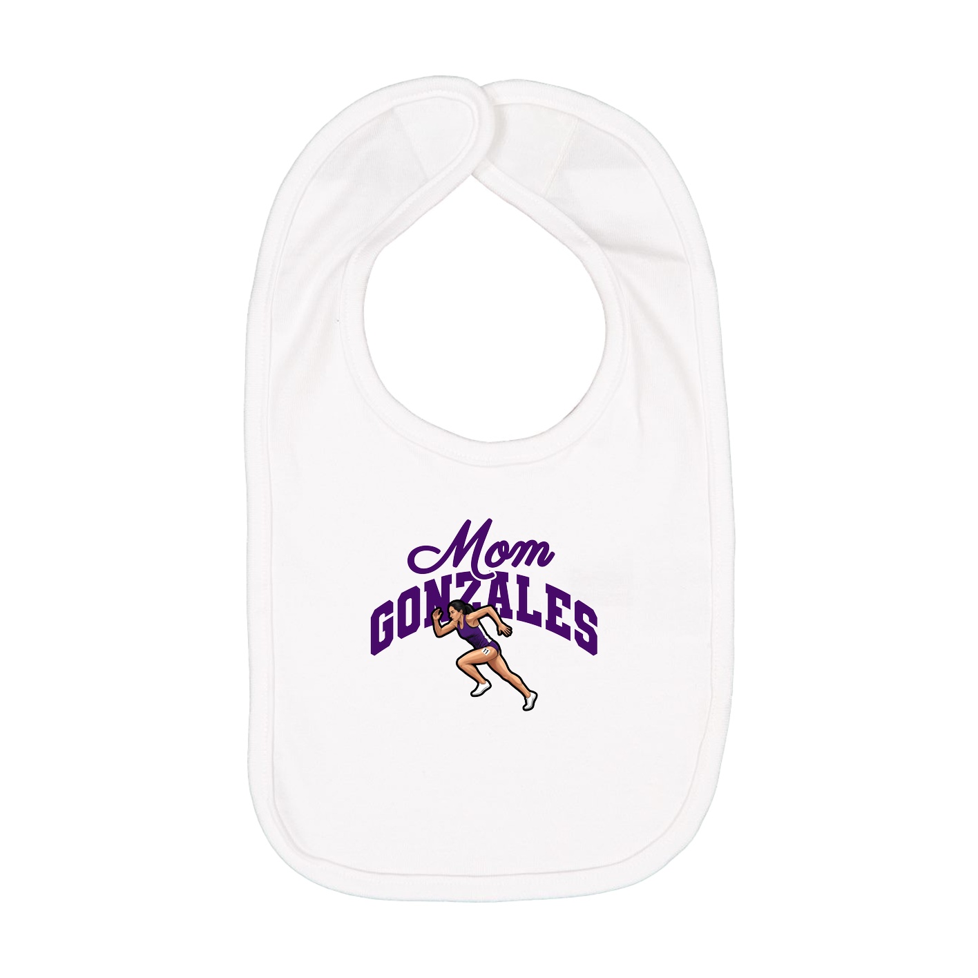 Infant Bib — Mothers Day Arch in White