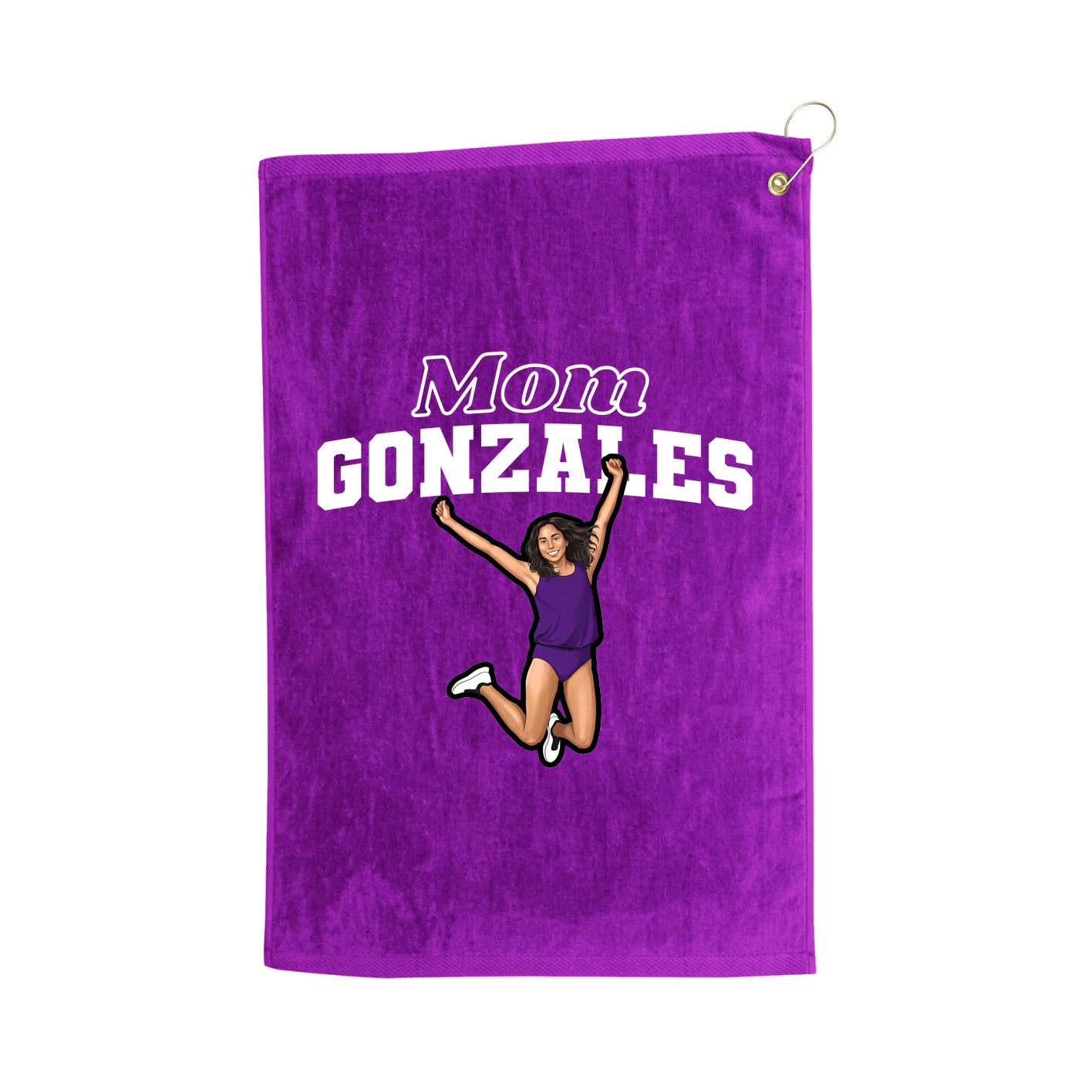 Golf Towel — Mothers Day Block in Purple