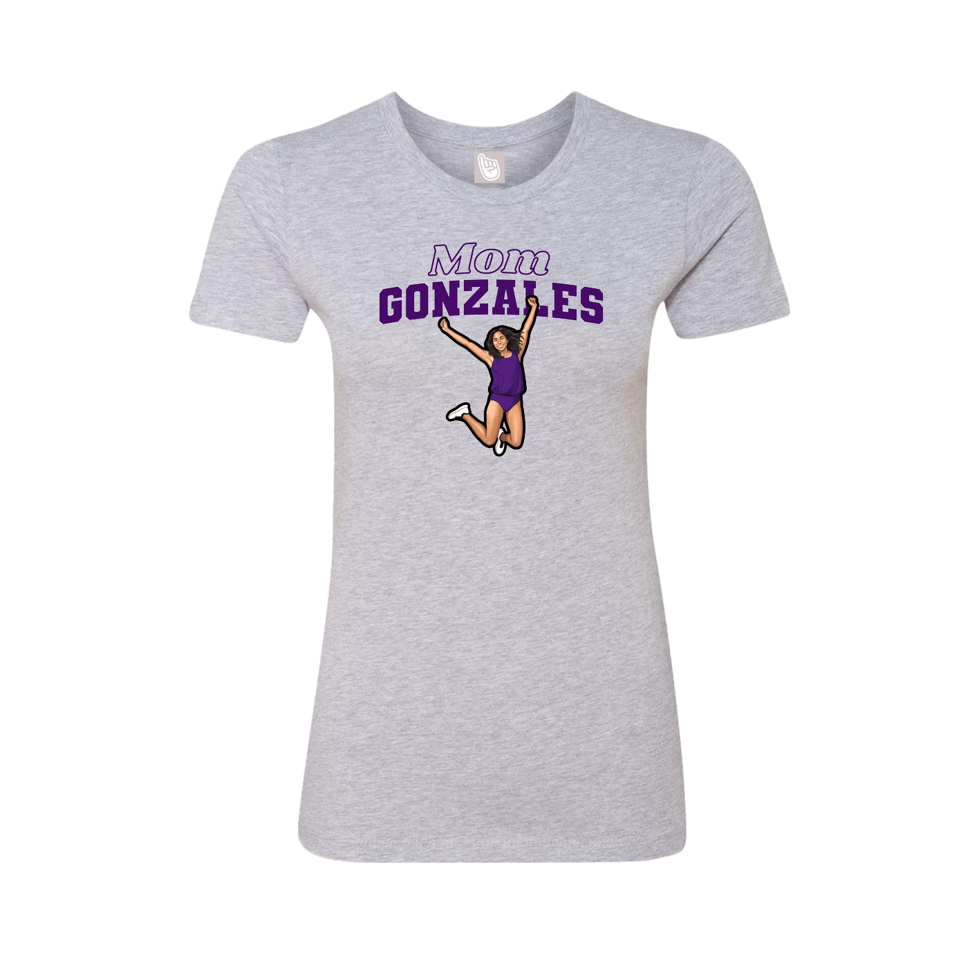 Womens Tee — Mothers Day Block in Grey