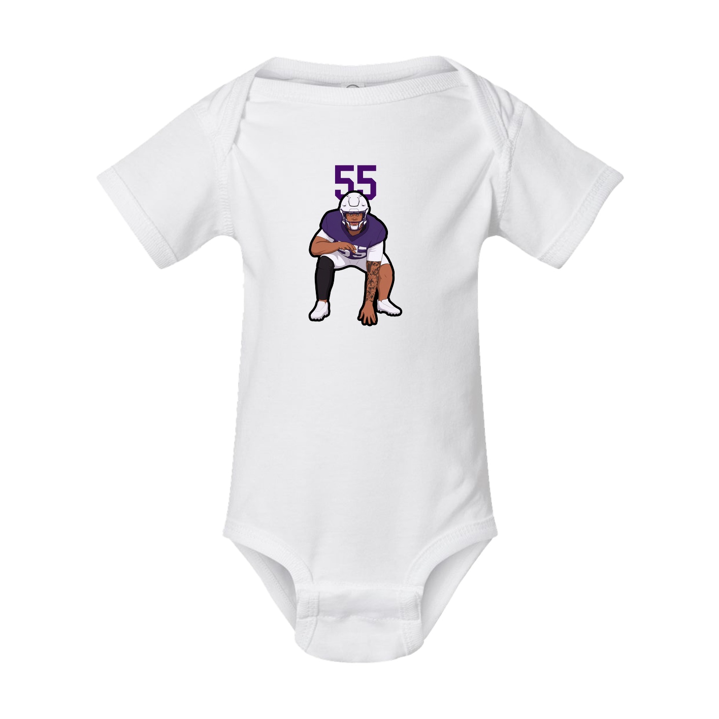 Baby Onesie — Number Top in White