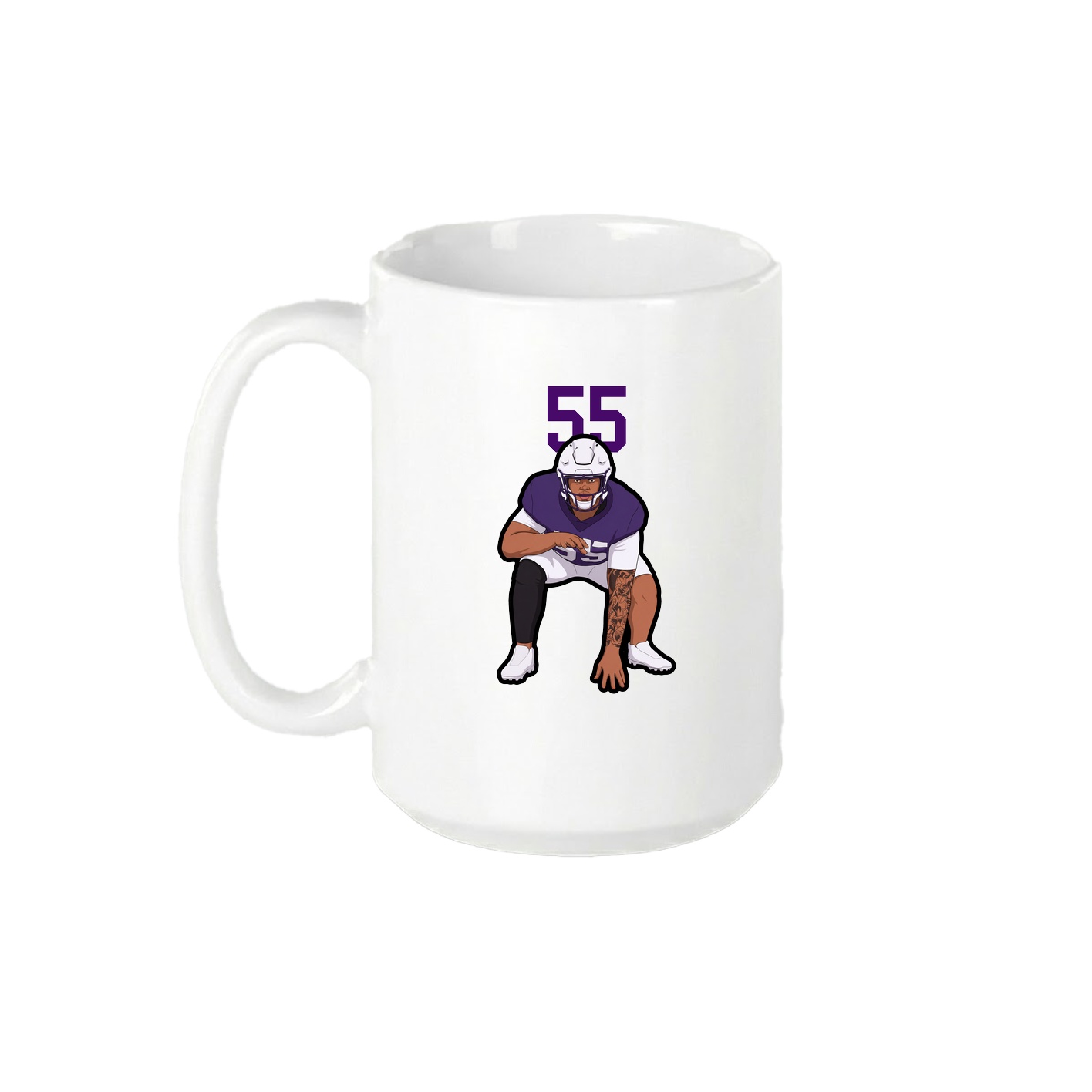 15oz Coffee Mug — Number Top in White