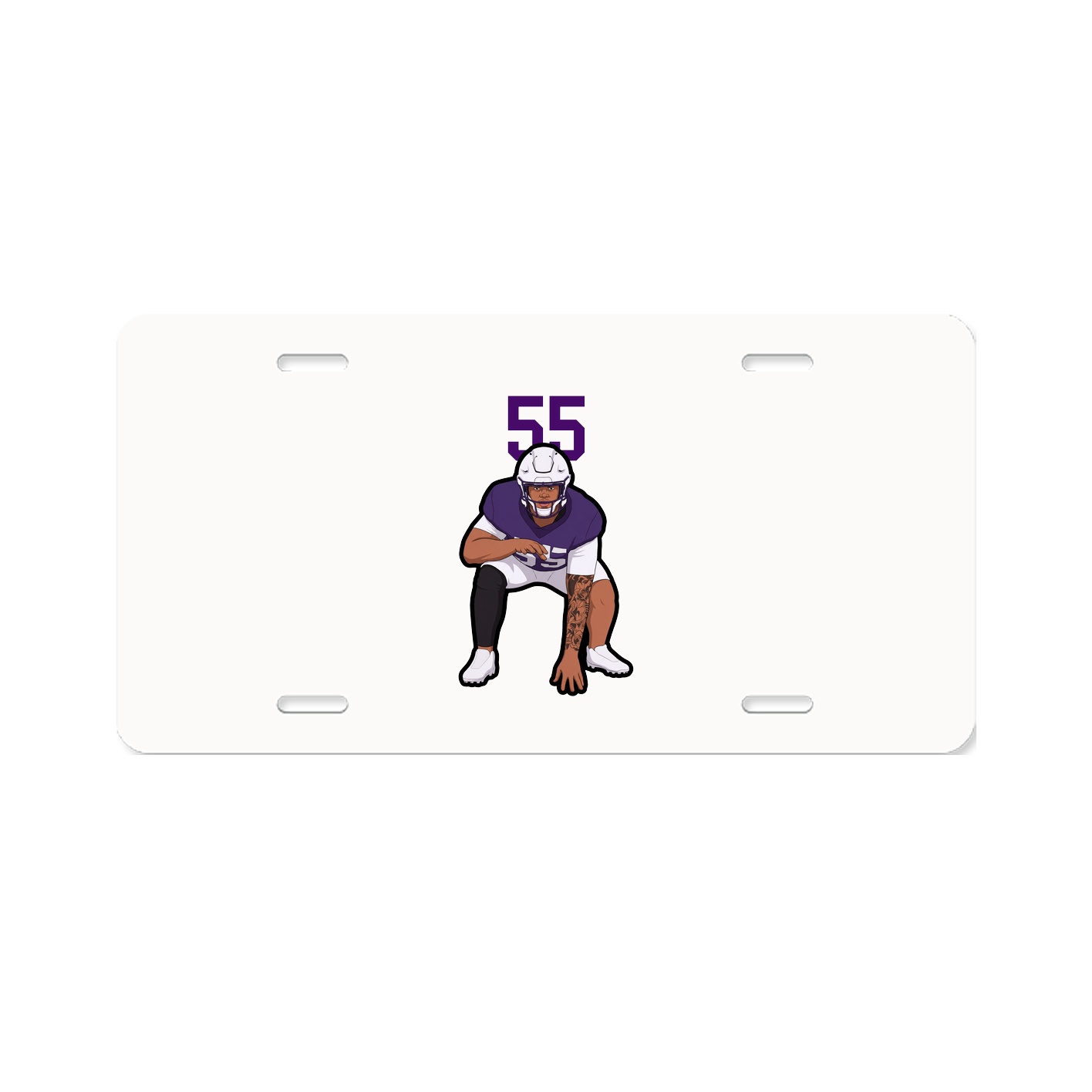 License Plate — Number Top in Classic
