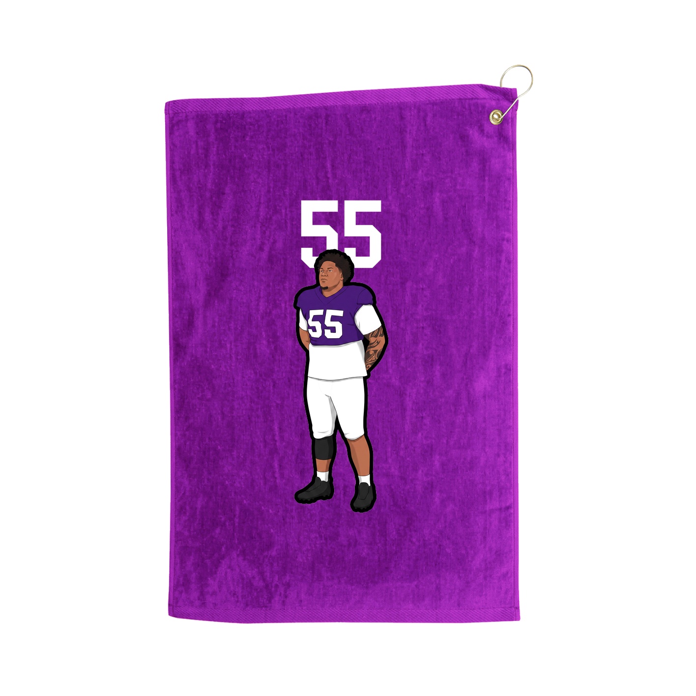 Golf Towel — Number Top in Purple