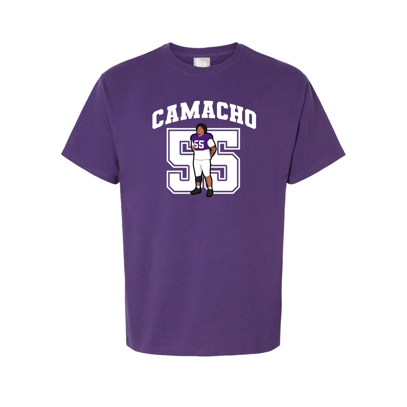 Youth Tee — Number in Purple