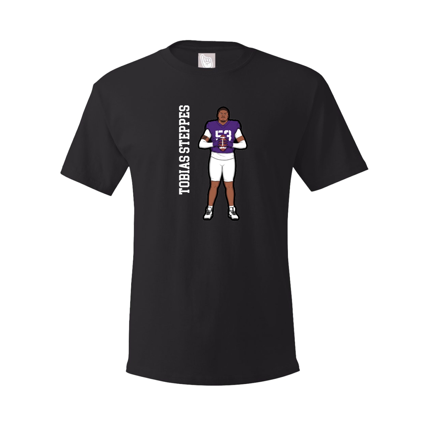 Youth Tee — Name Vertical in Black