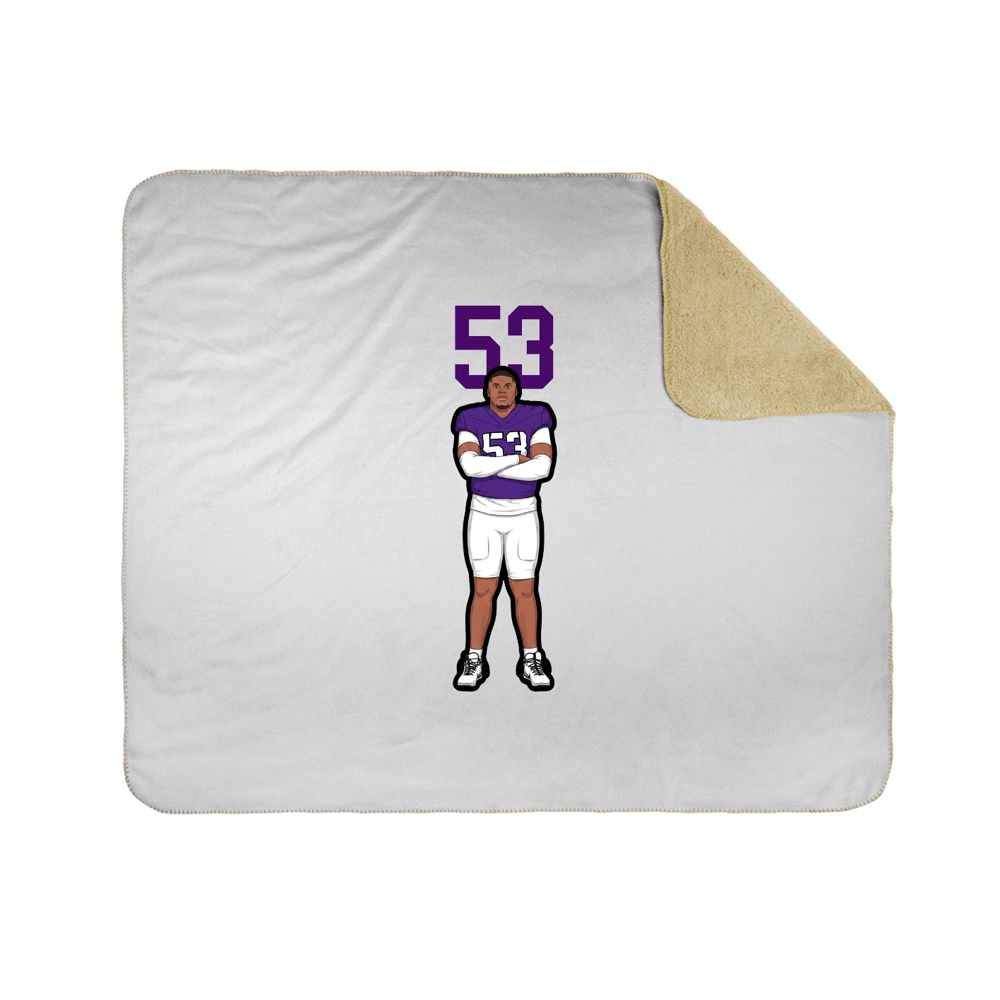 Throw Blanket — Number Top in White