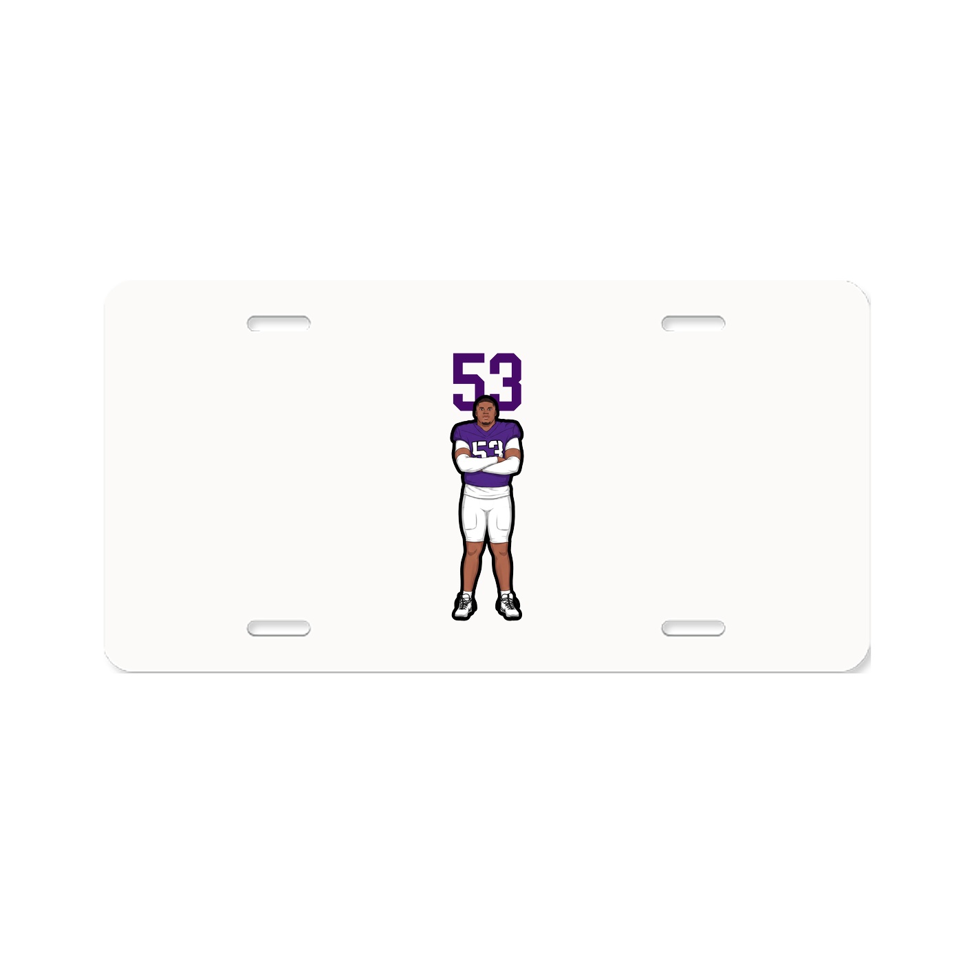 License Plate — Number Top in Classic