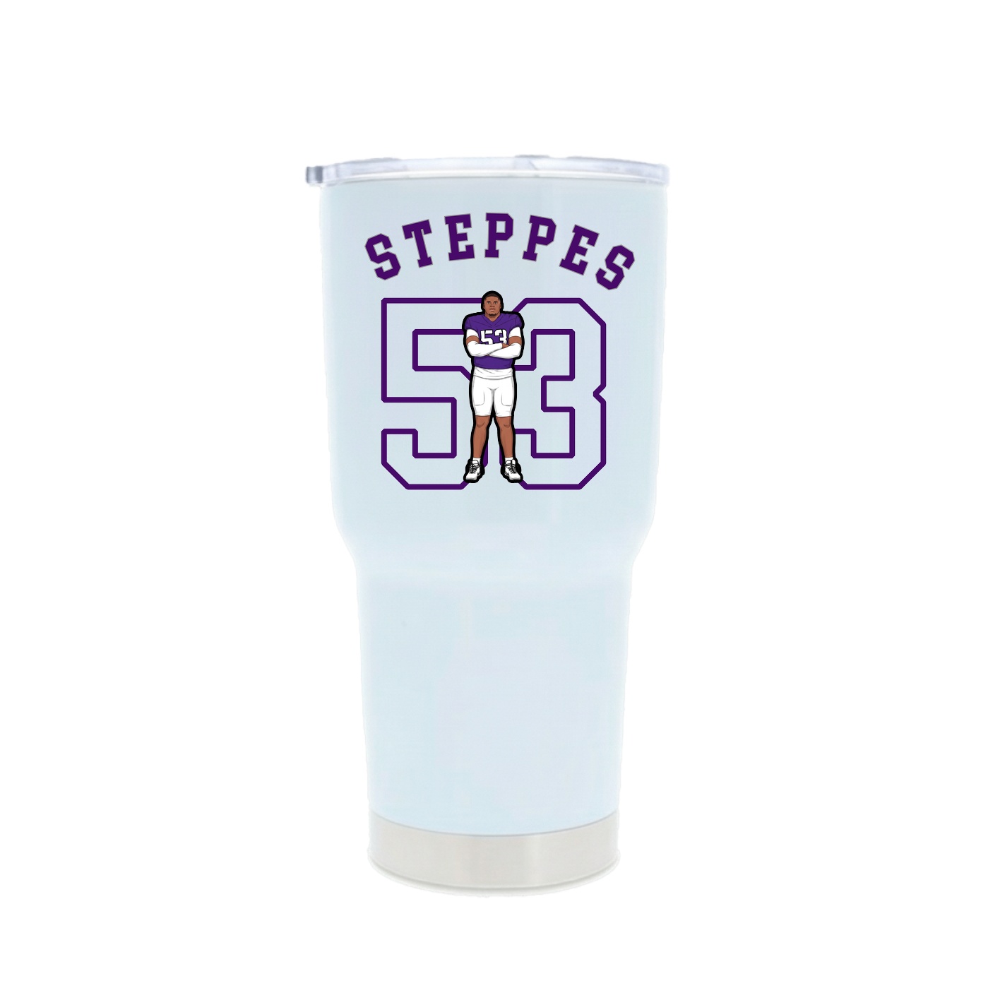30oz Stainless Steel Tumbler — Shirsey Arch in White