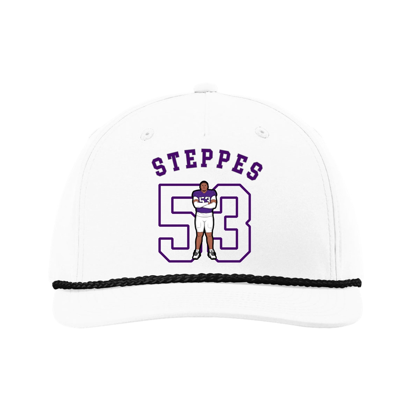 Five-Panel Classic Rope Cap — Shirsey Arch in White