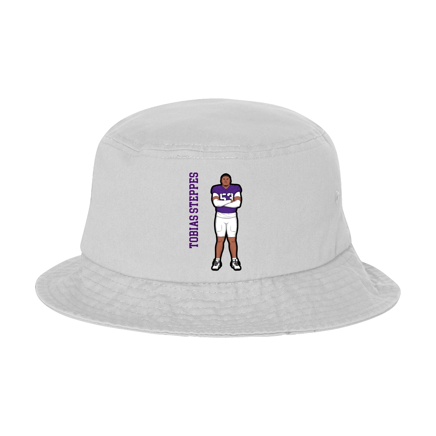 Bucket Cap — Name Vertical in White