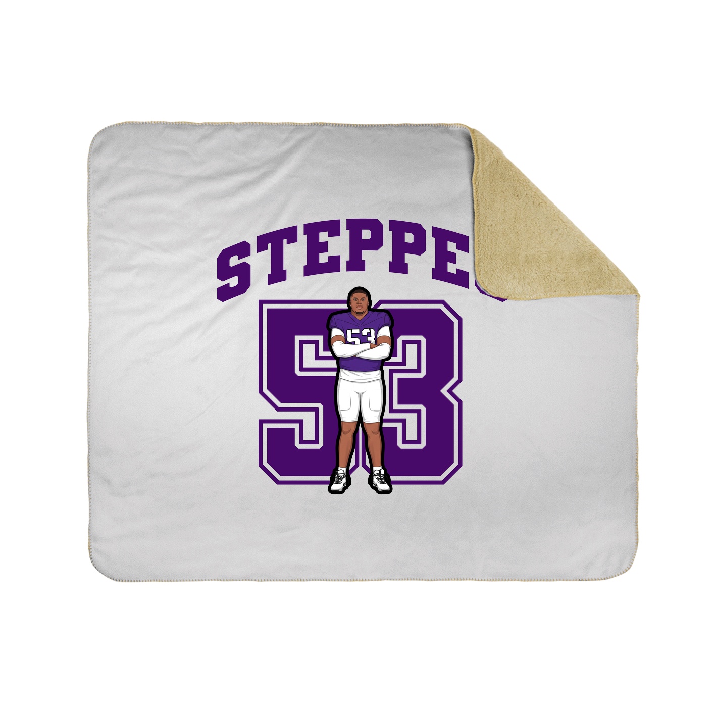 Throw Blanket — Number in White