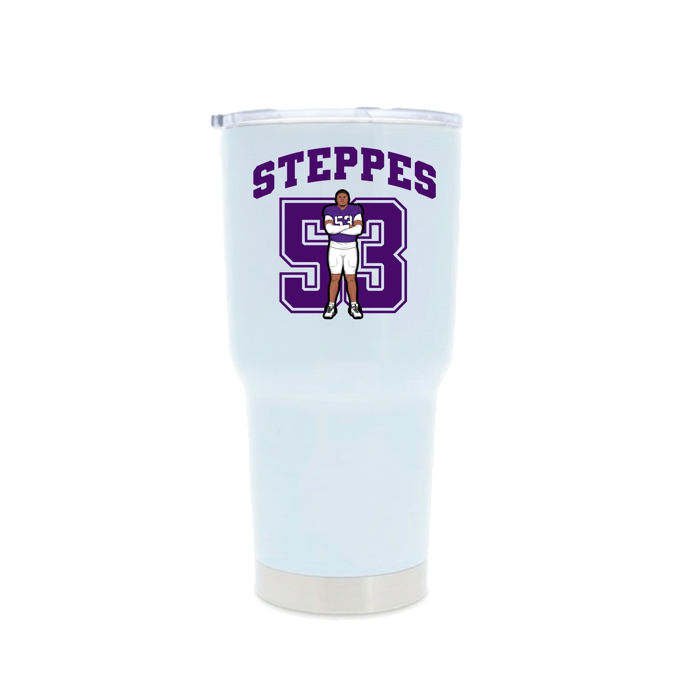 30oz Stainless Steel Tumbler — Number in White
