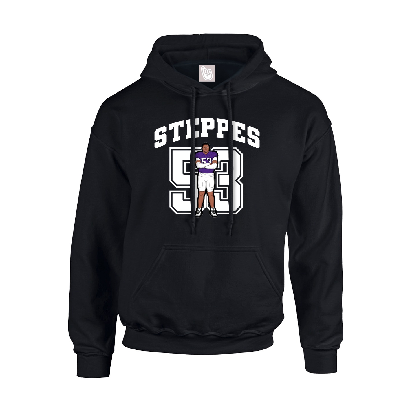 Hoodie — Number in Black