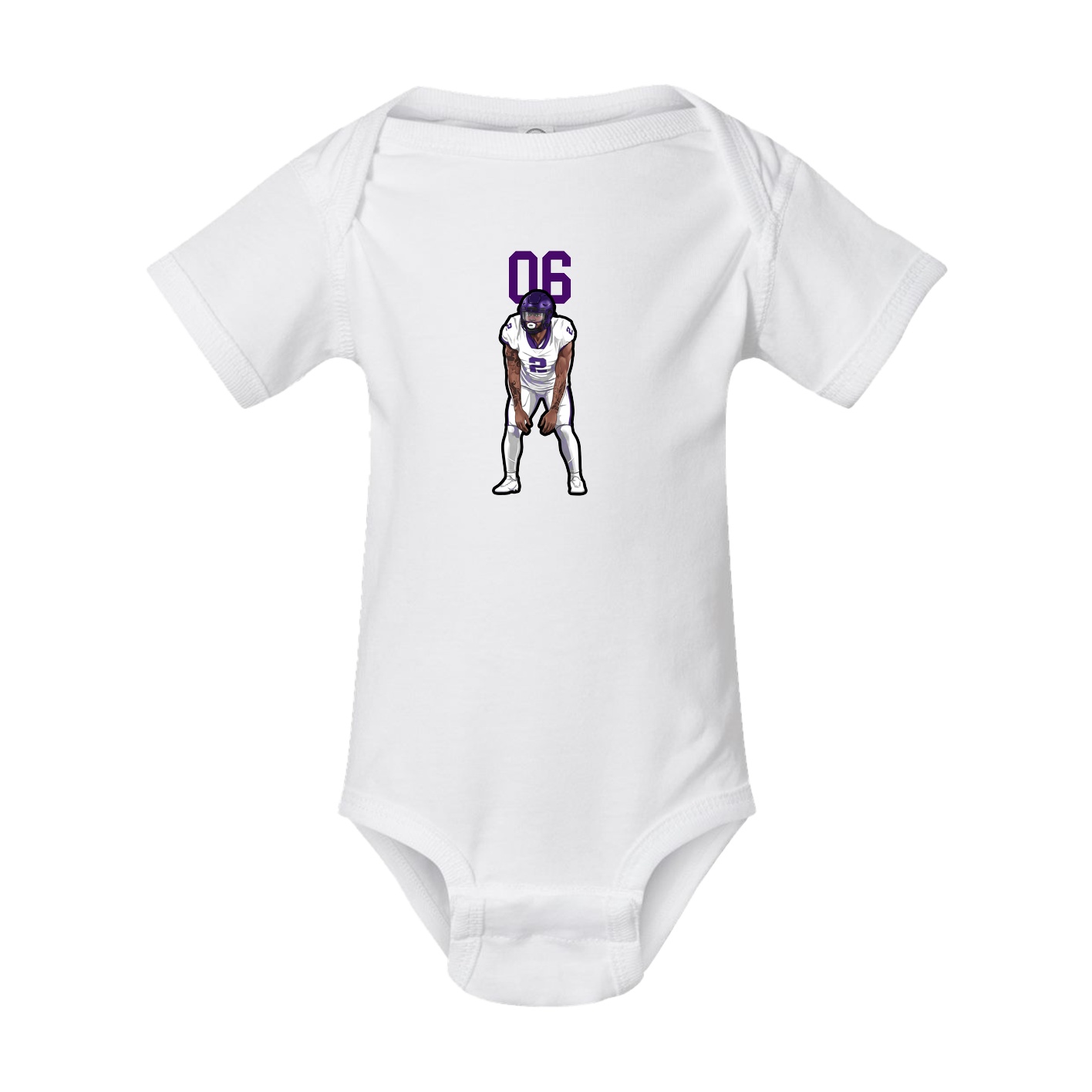 Baby Onesie — Number Top in White