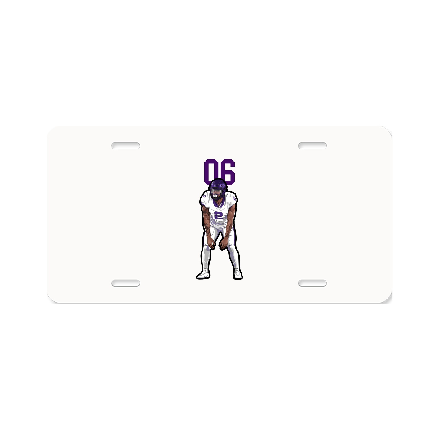 License Plate — Number Top in Classic