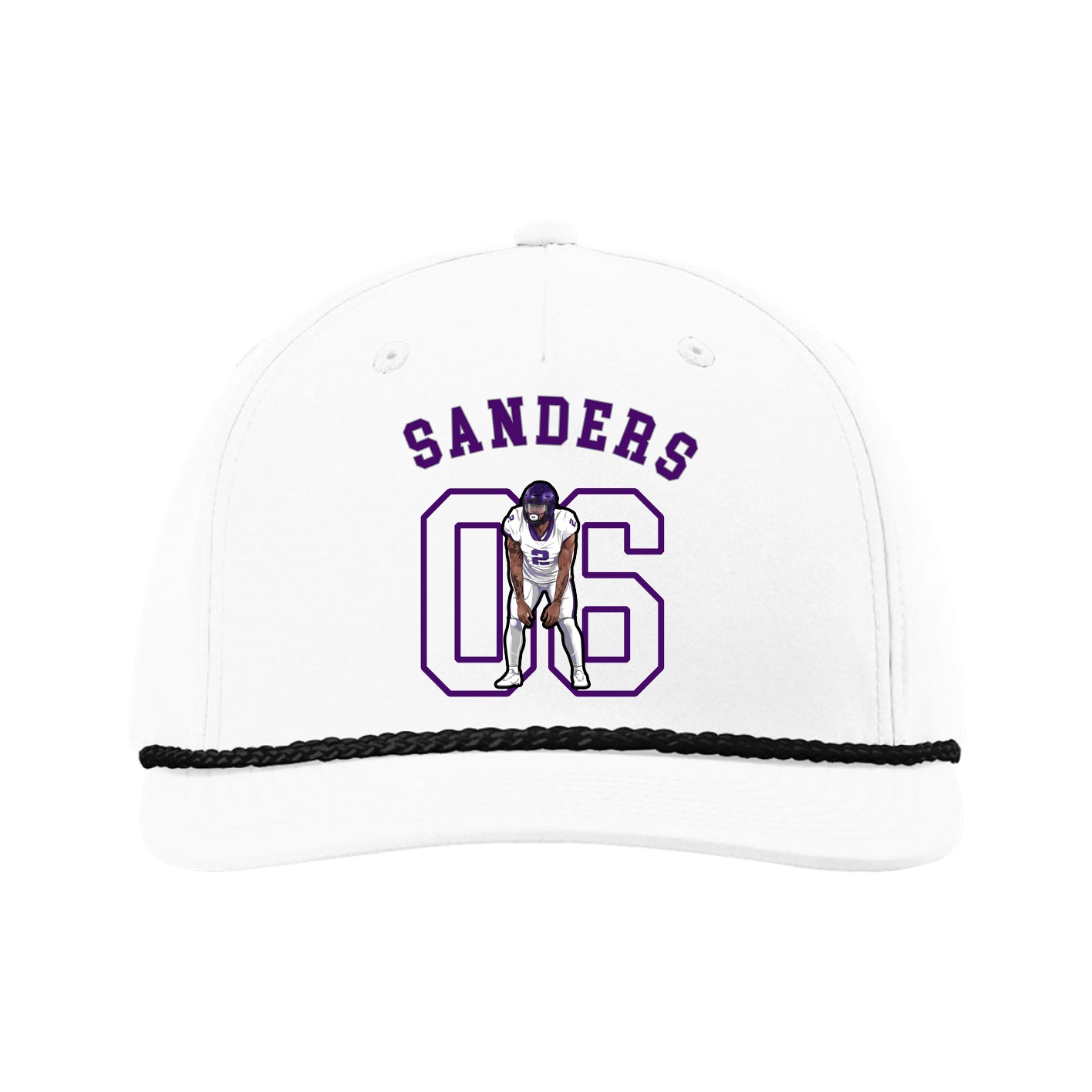 Five-Panel Classic Rope Cap — Shirsey Arch in White