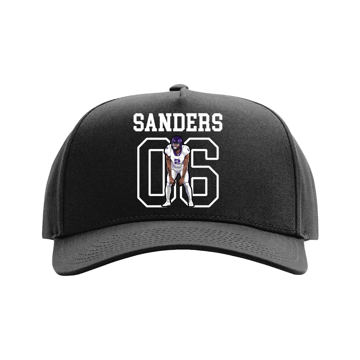 Full Fabric Five-Panel Champ Cap — Shirsey in Black